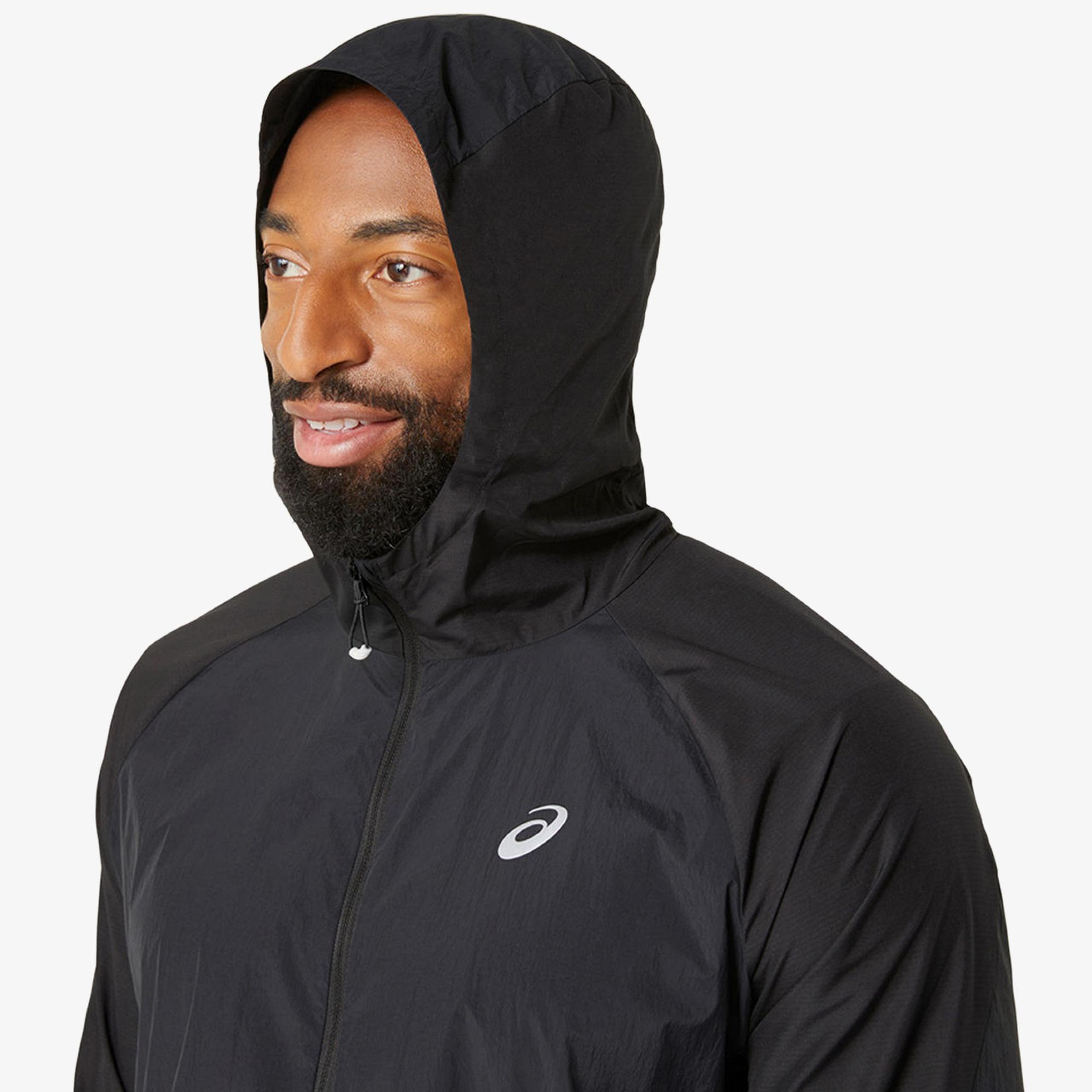 Asics Road Packable Erkek Siyah Günlük Ceket