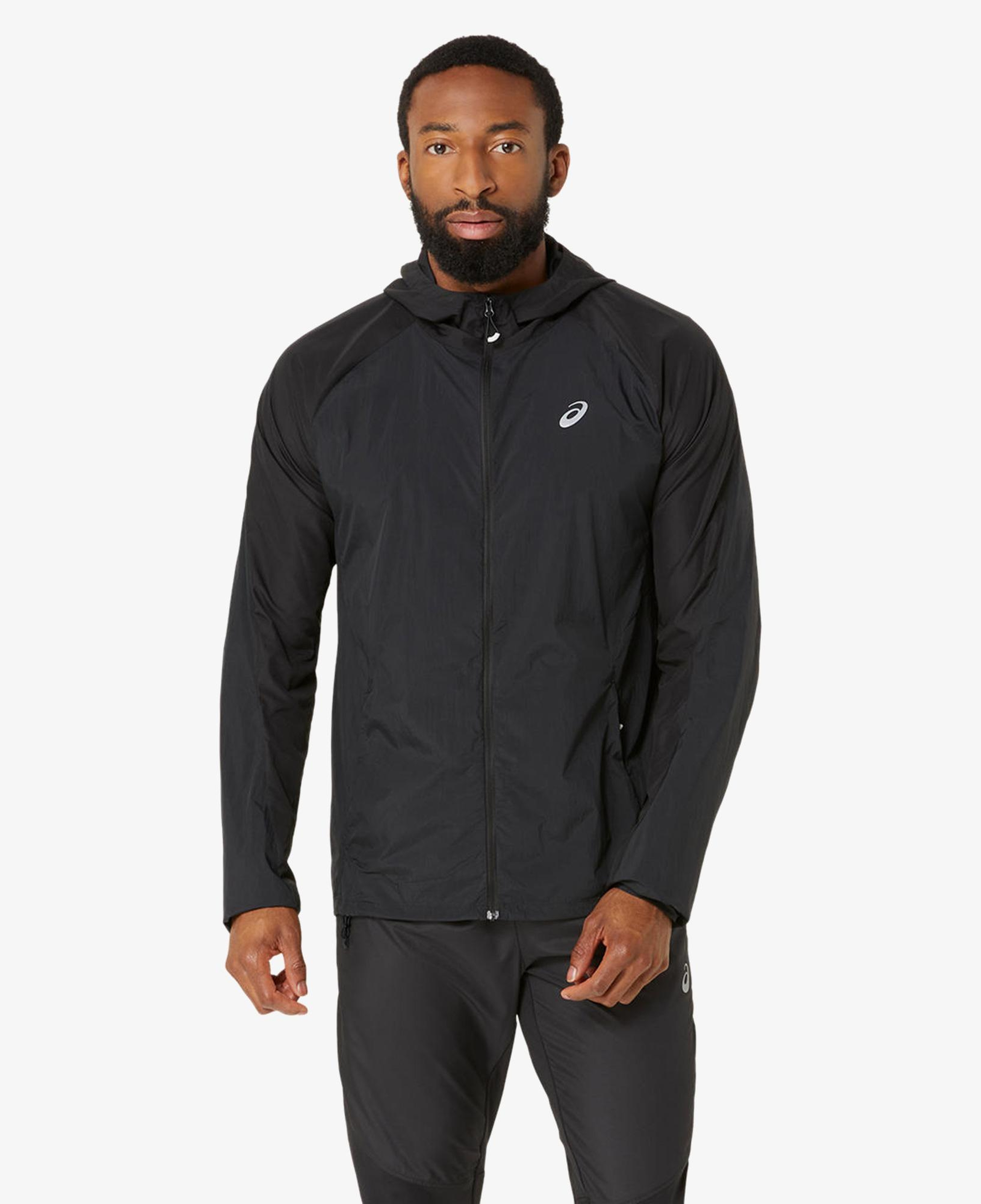 Asics Road Packable Erkek Siyah Günlük Ceket