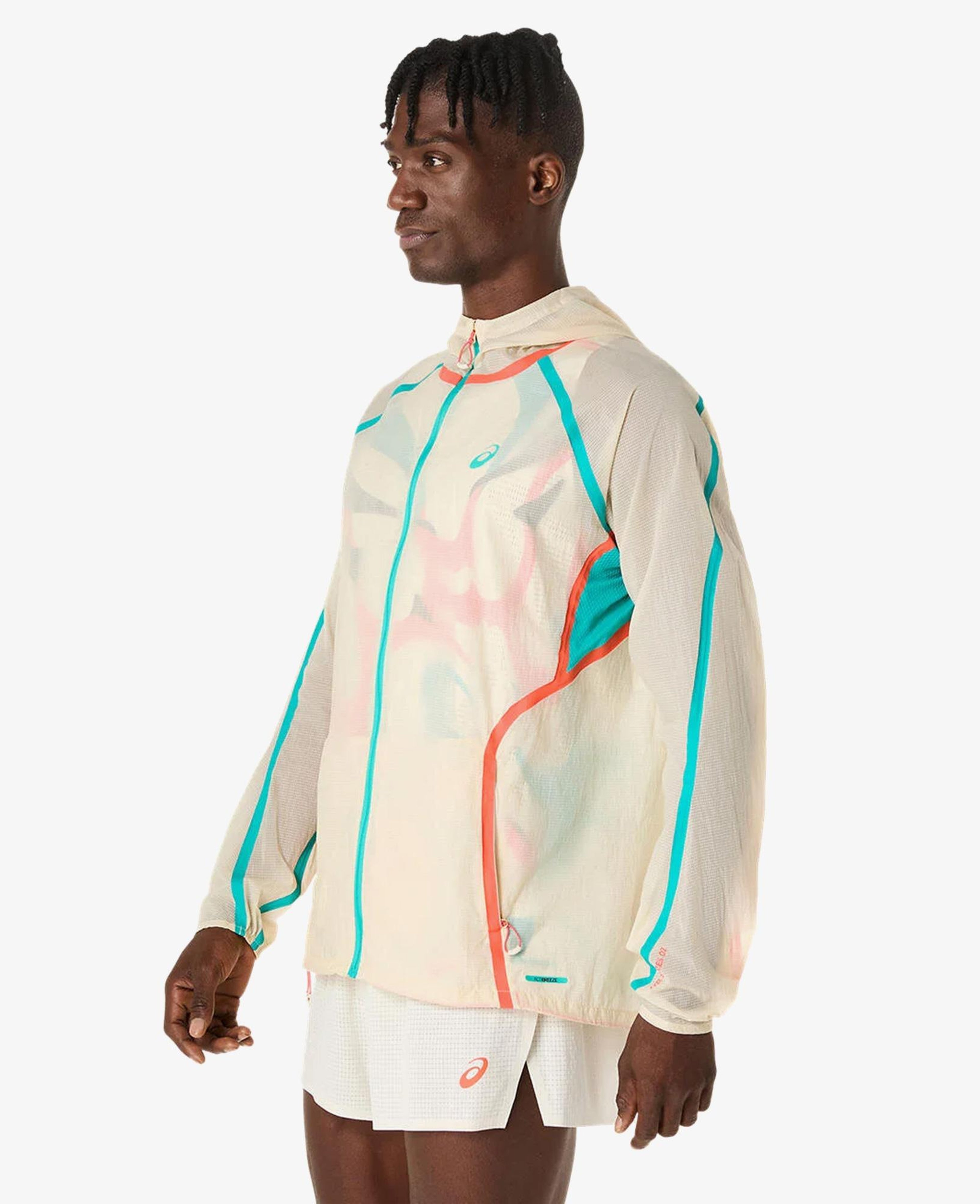 Asics Limited Series Road Packable Erkek Krem Koşu Ceket
