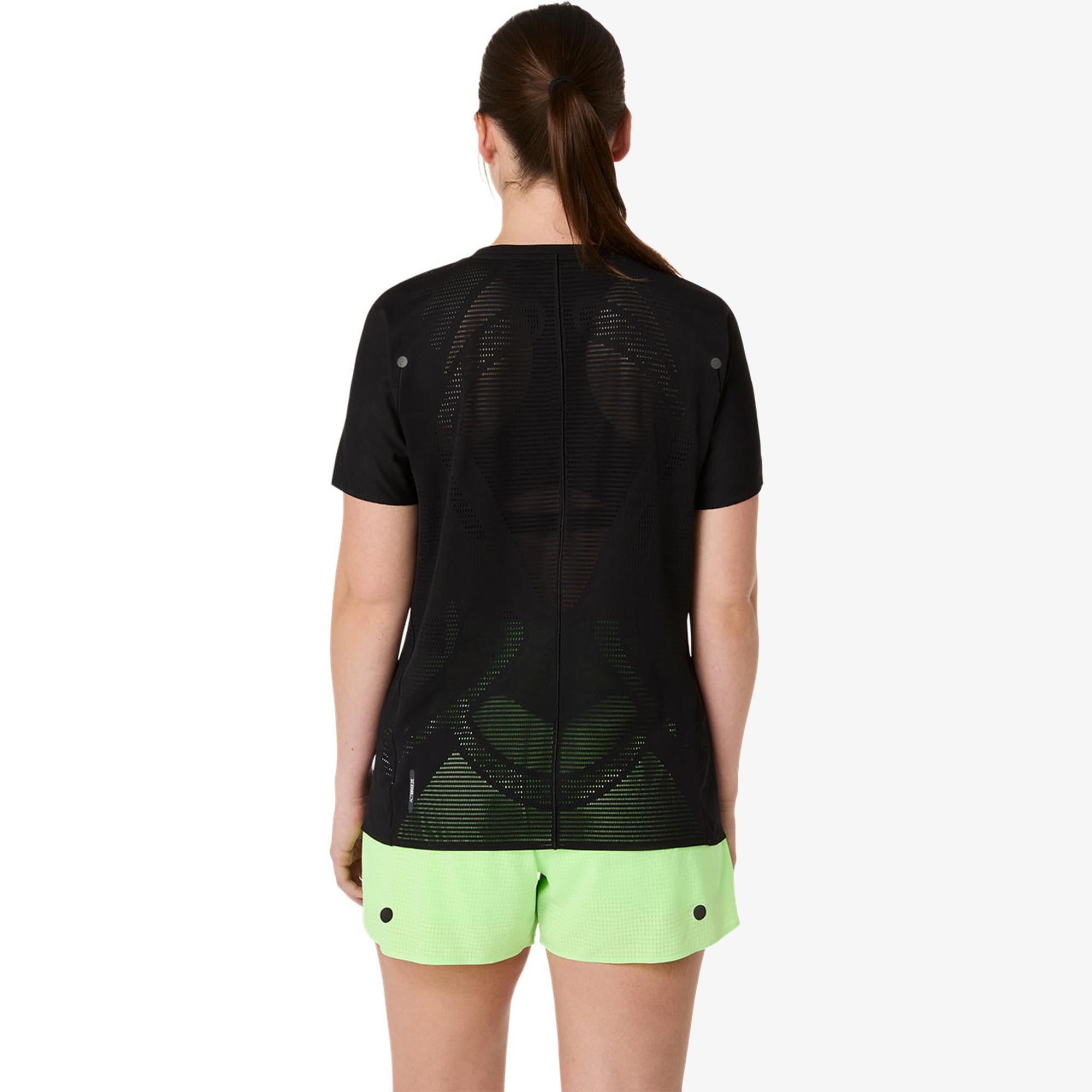 Asics Metarun Ss Top Kadın Siyah Koşu T-Shirt