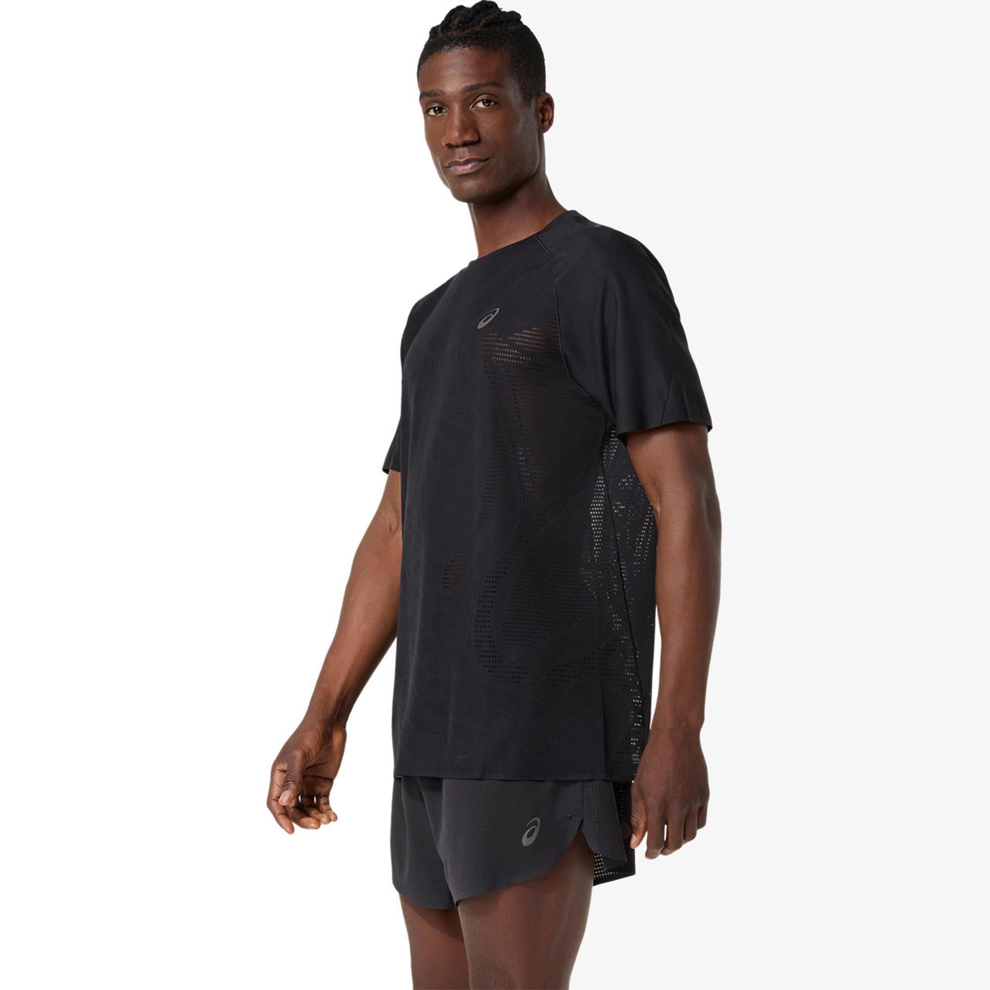 Asics Metarun Ss Top Erkek Siyah Koşu T-Shirt