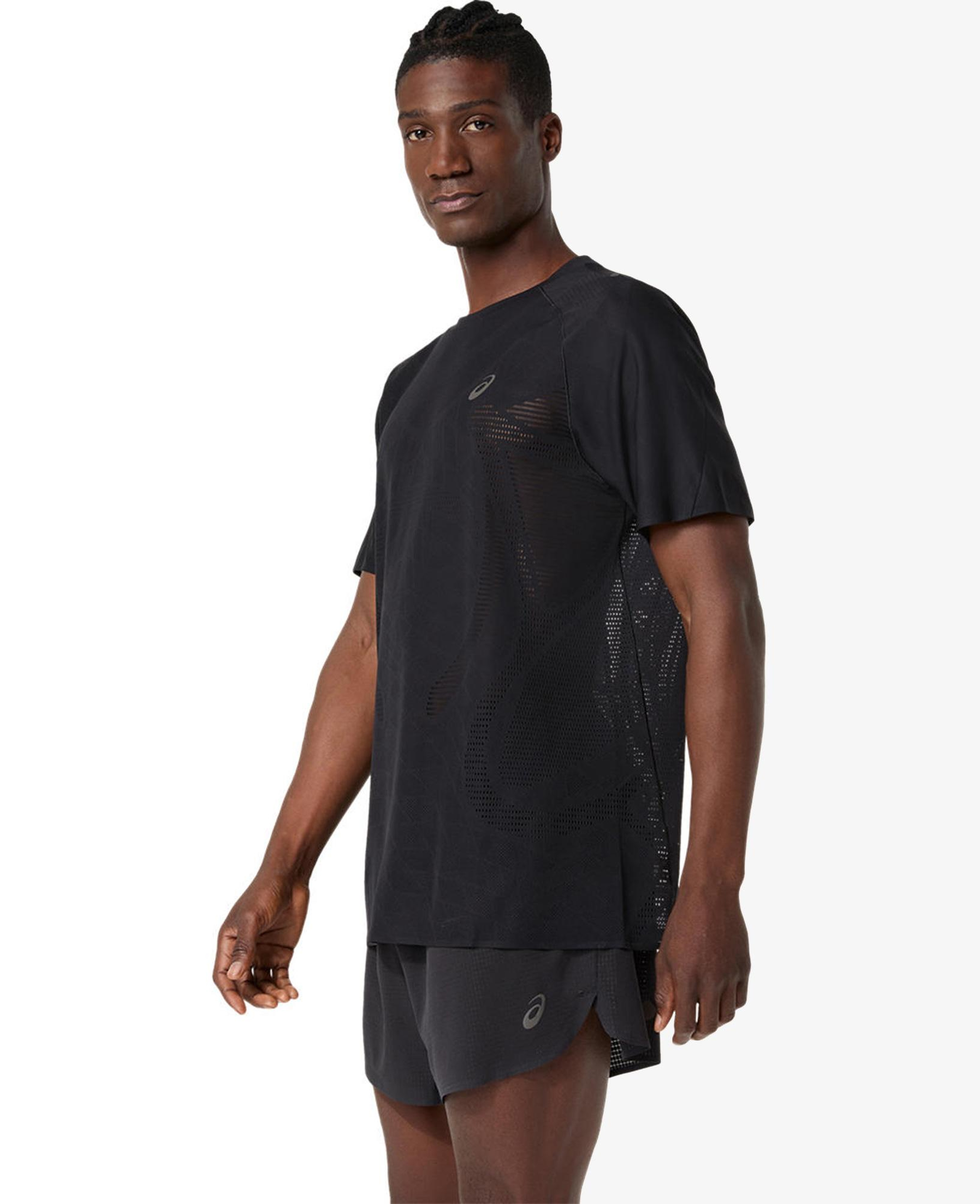 Asics Metarun Ss Top Erkek Siyah Koşu T-Shirt