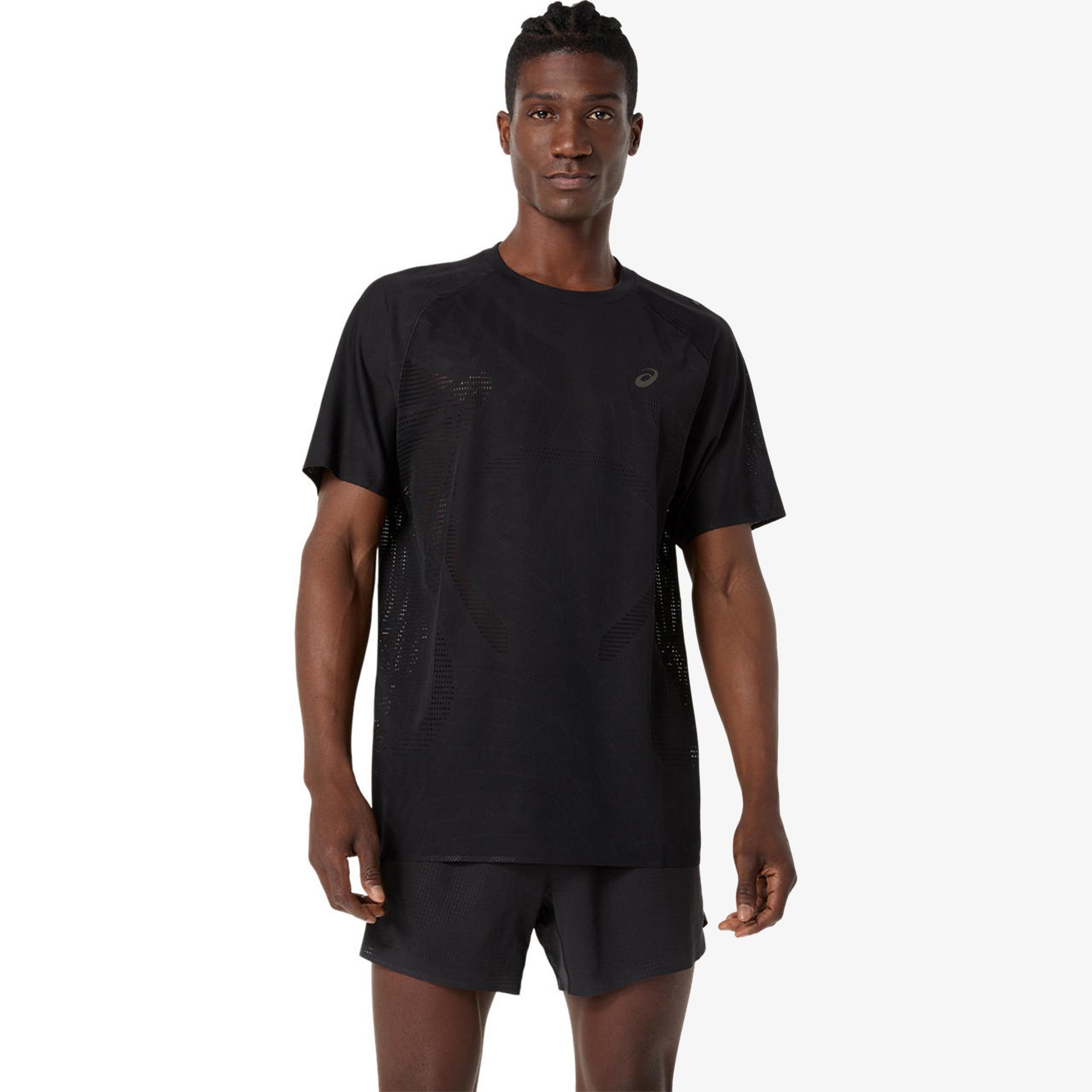 Asics Metarun Ss Top Erkek Siyah Koşu T-Shirt