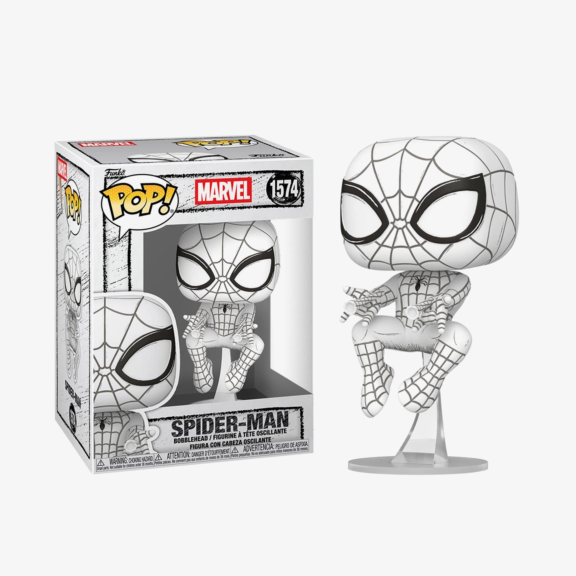 Funko Pop! Marvel: Marvel Sketched - Spider-Man Unisex Renkli Figür