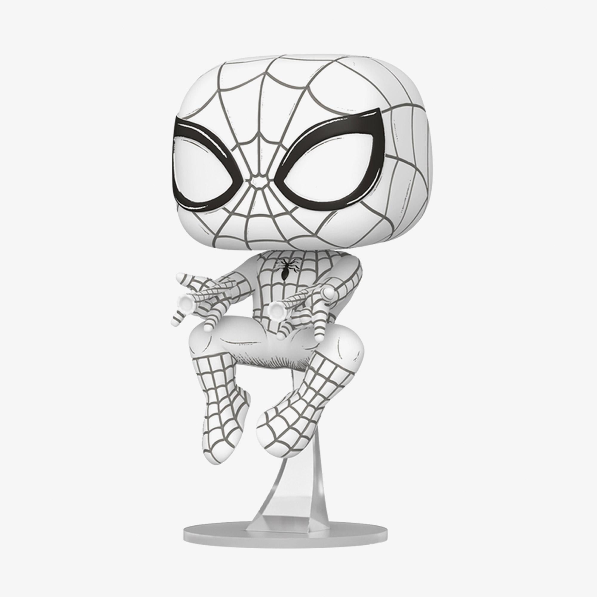 Funko Pop! Marvel: Marvel Sketched - Spider-Man Unisex Renkli Figür