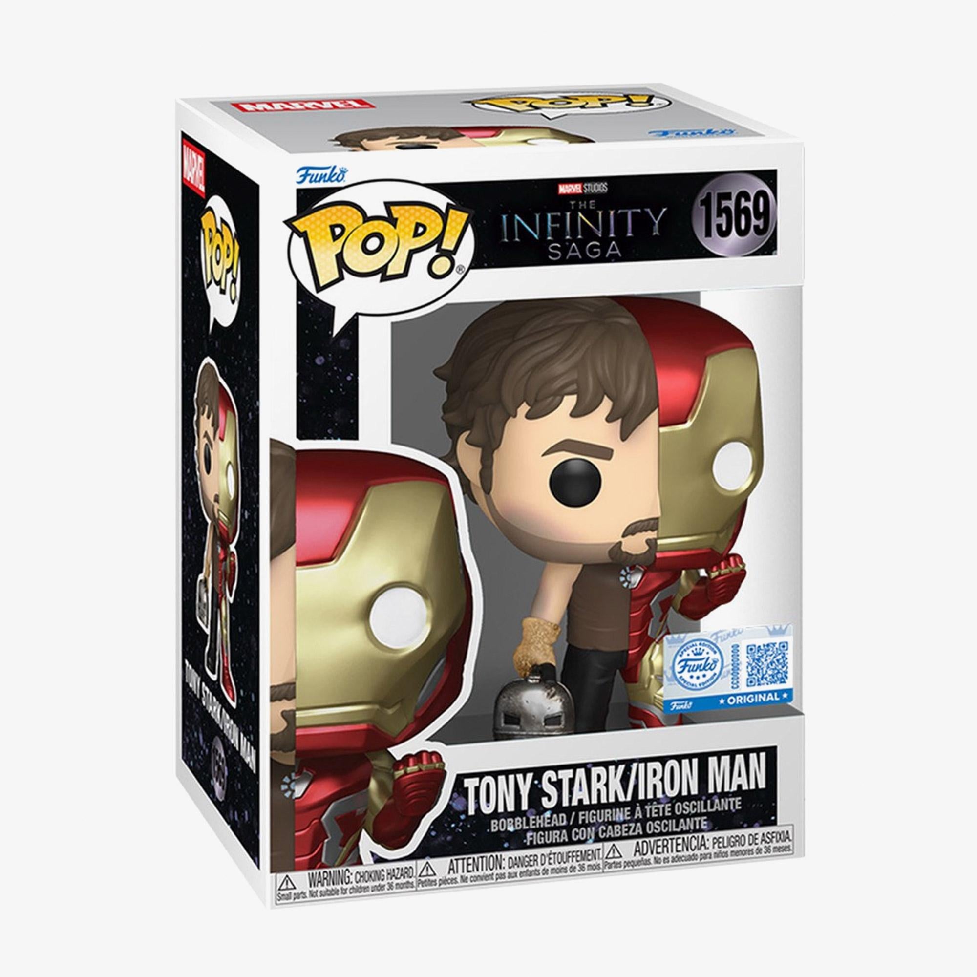 Funko Pop! Marvel: Split - Iron Man / Tony Stark + L491 Unisex Renkli Figür