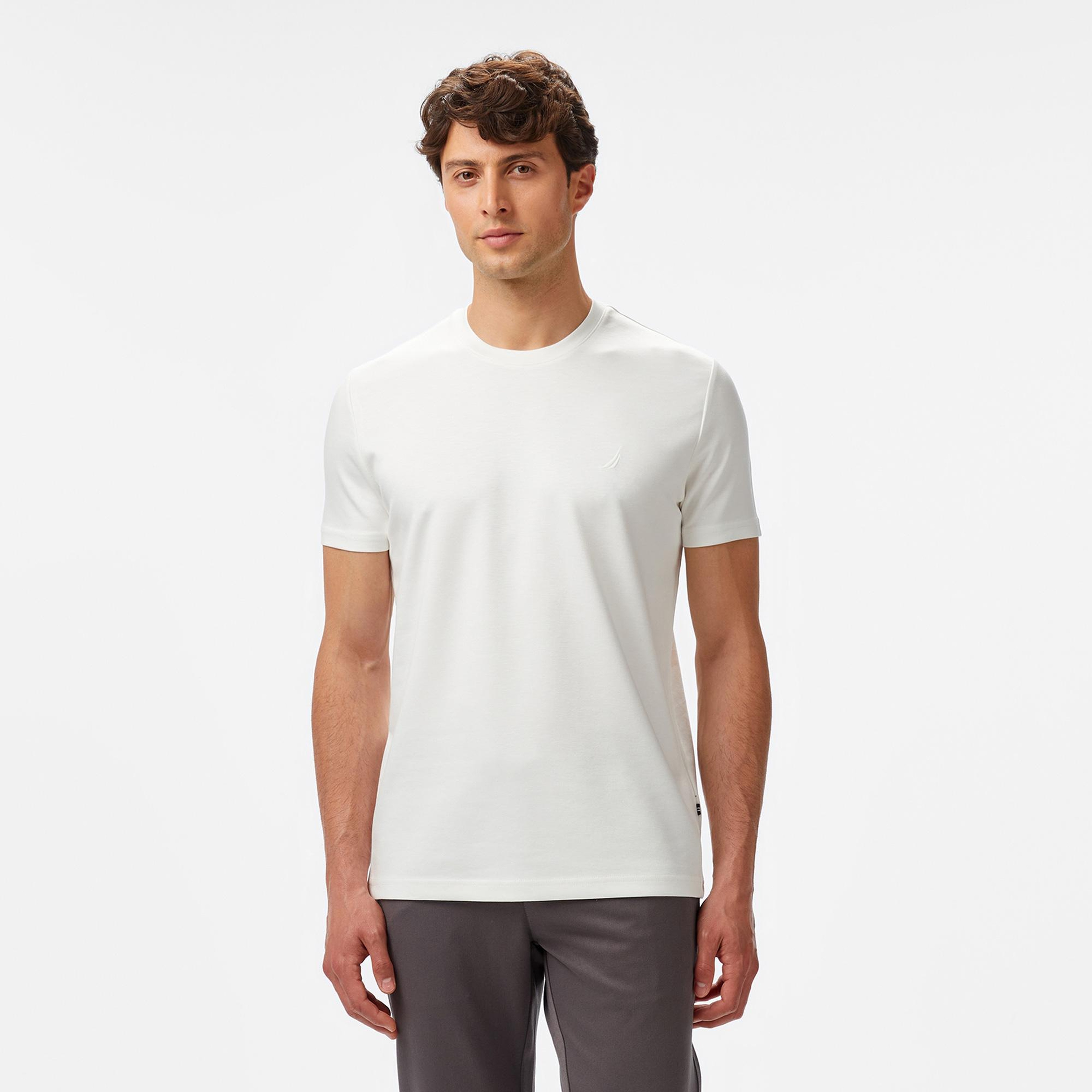 Nautica Erkek Krem Classic Fit T-Shirt