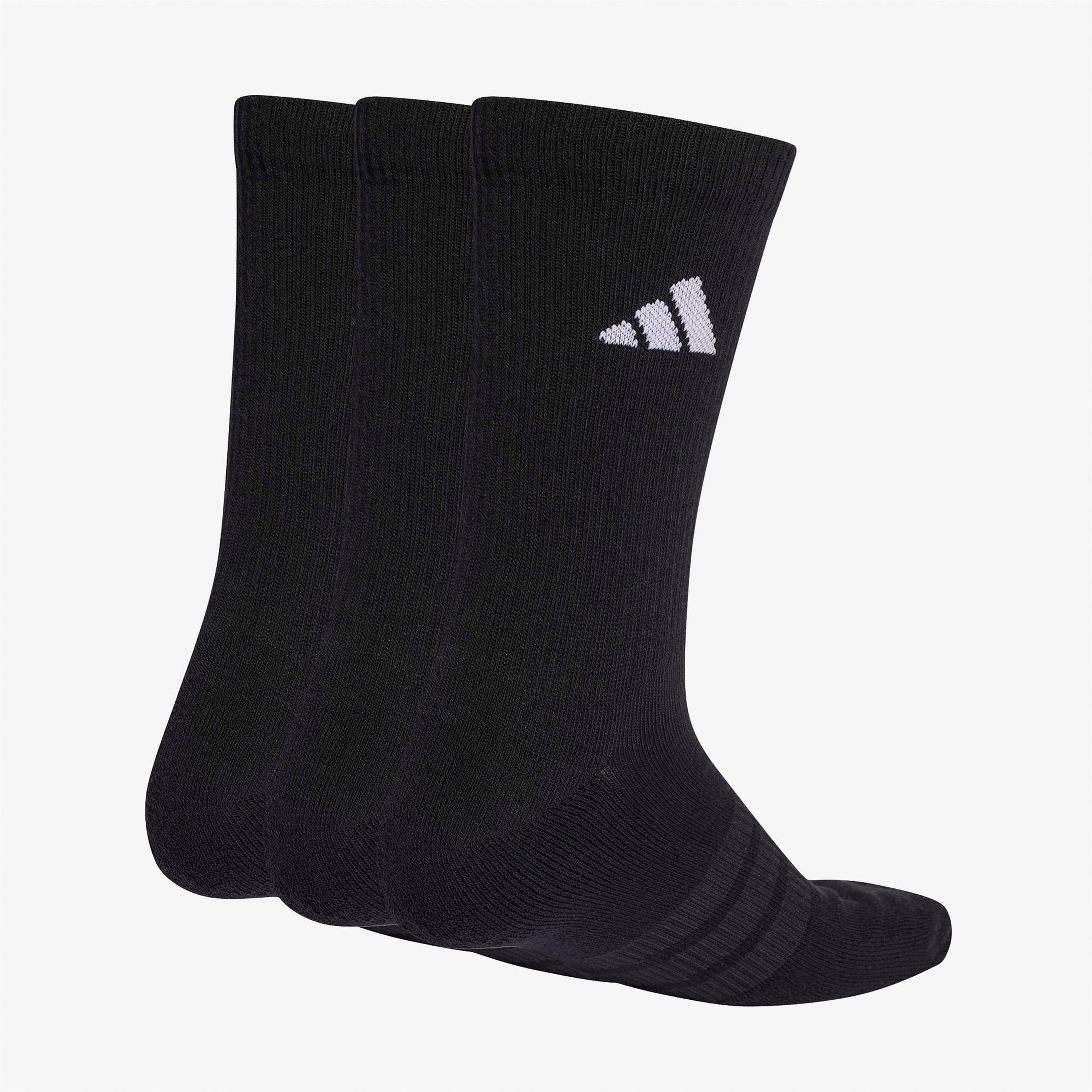 adidas Cushioned Sportswear Bilekli 3lü Unisex Siyah Antrenman Çorabı