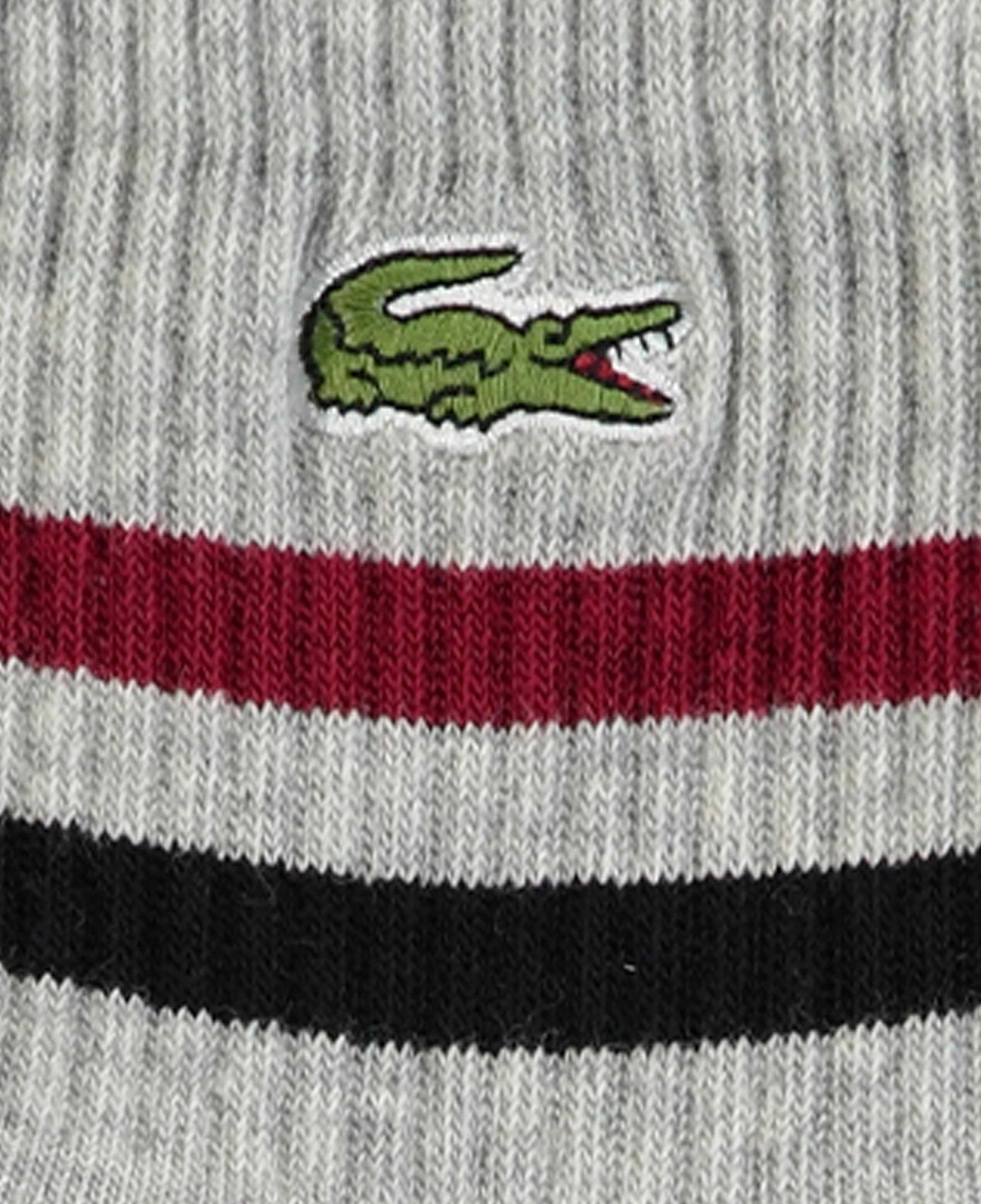 Lacoste Erkek Çizgili Gri Çorap