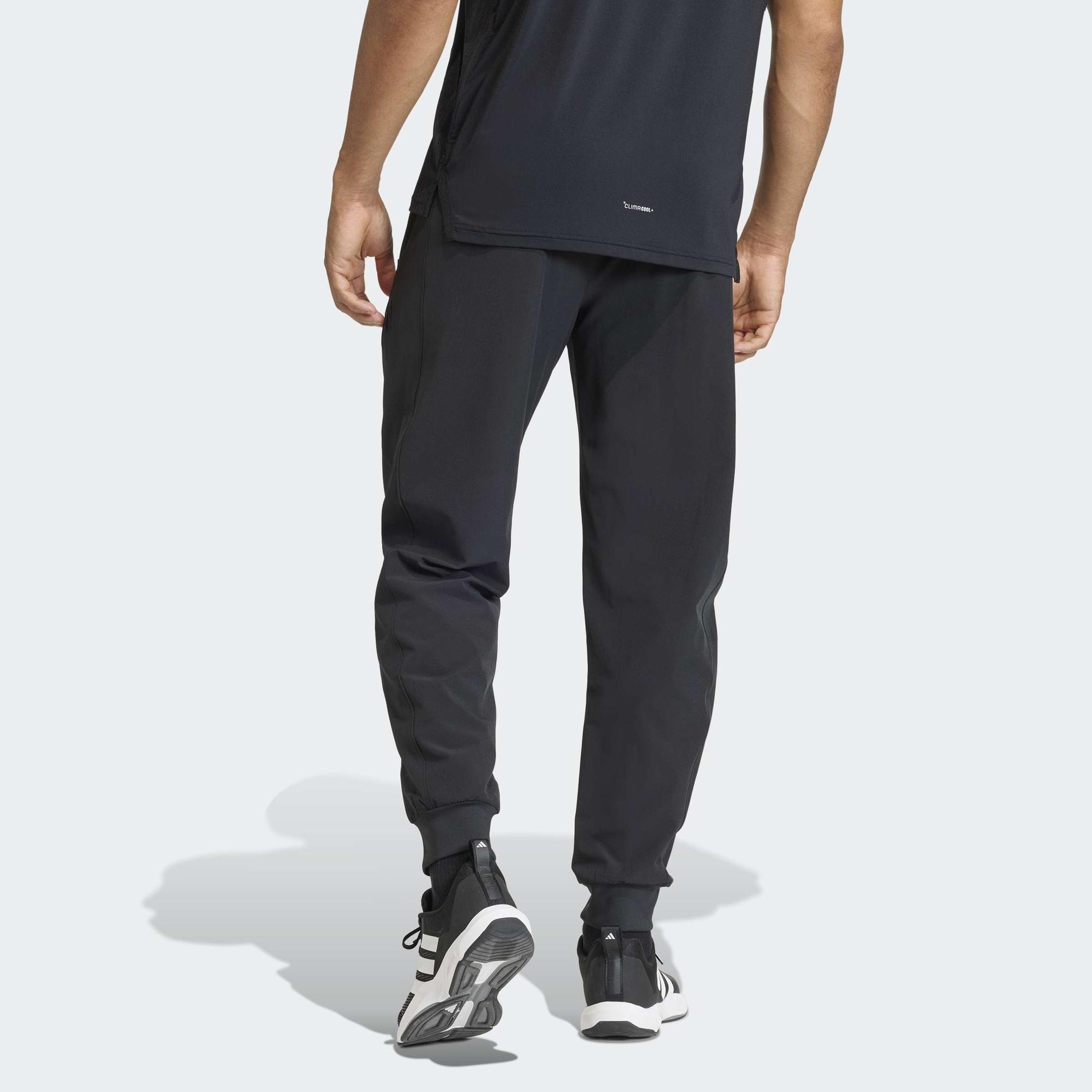 adidas Workout Essentials Flex Dokuma Erkek Siyah Antrenman Eşofman Altı