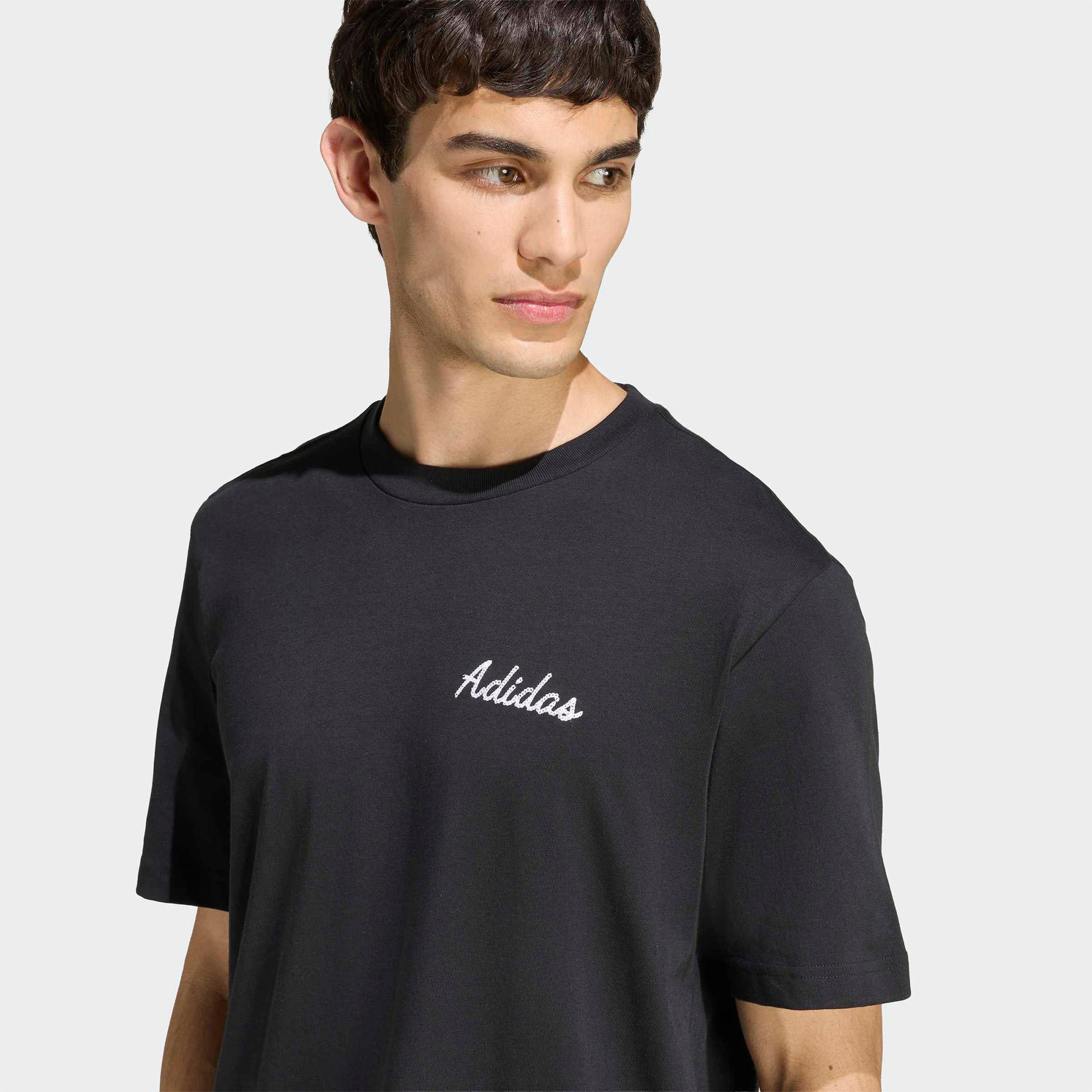 adidas Novelty Bowl Grafik Erkek Siyah Antrenman T-Shirt