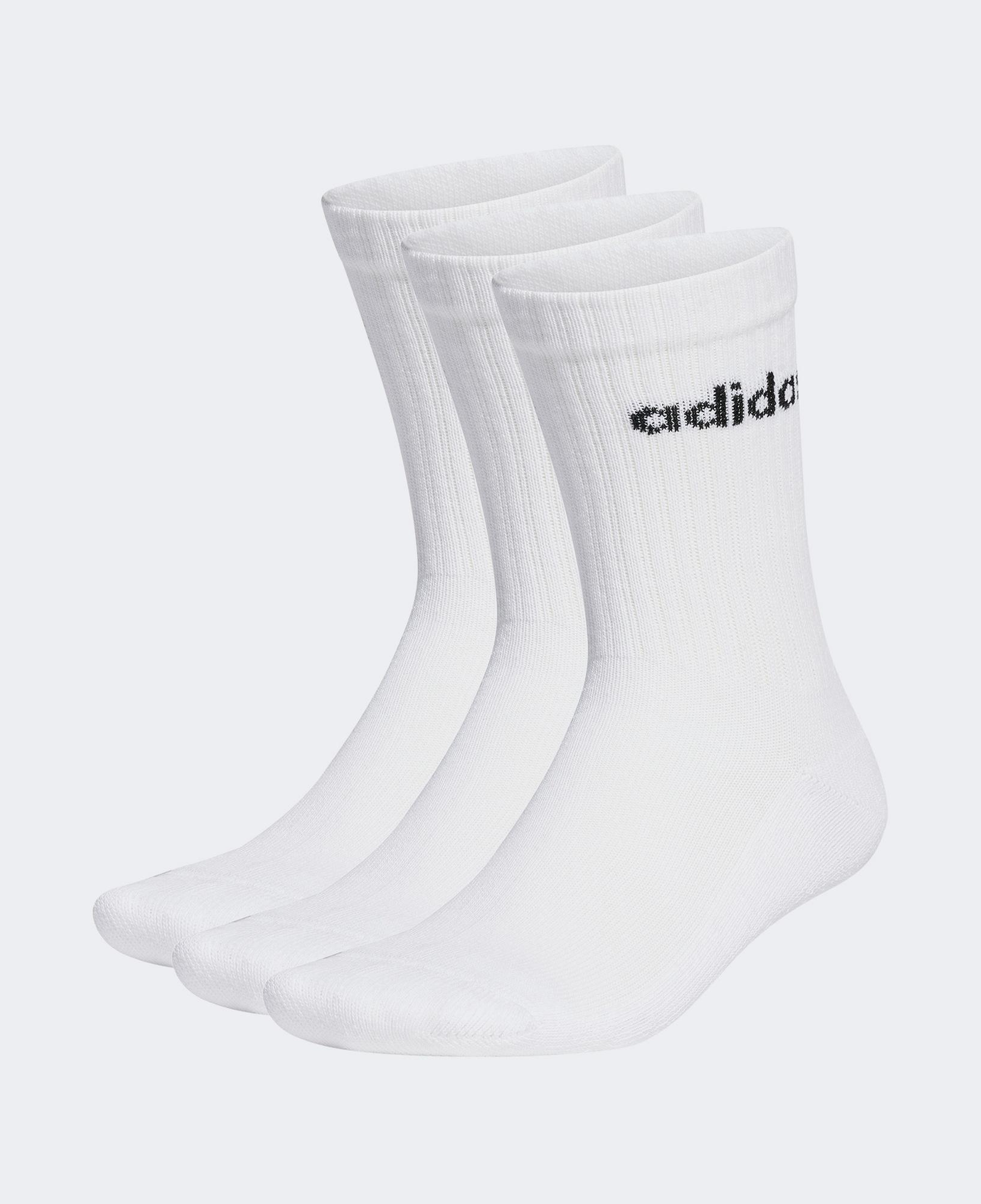 adidas Linear Crew Yastıklamalı 3lü Unisex Beyaz Çorap