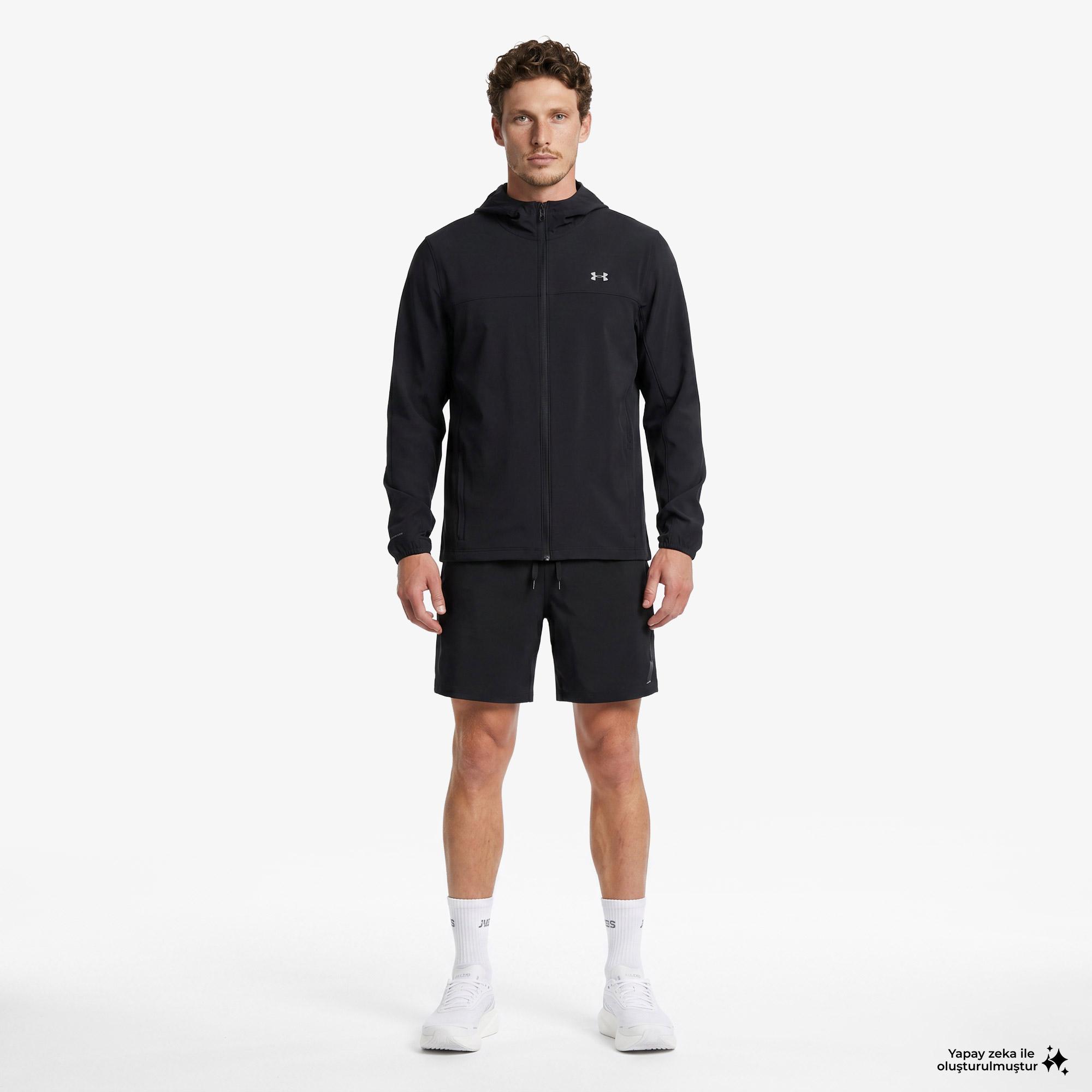 Under Armour Velociti Pro Storm Erkek Siyah Koşu Ceket