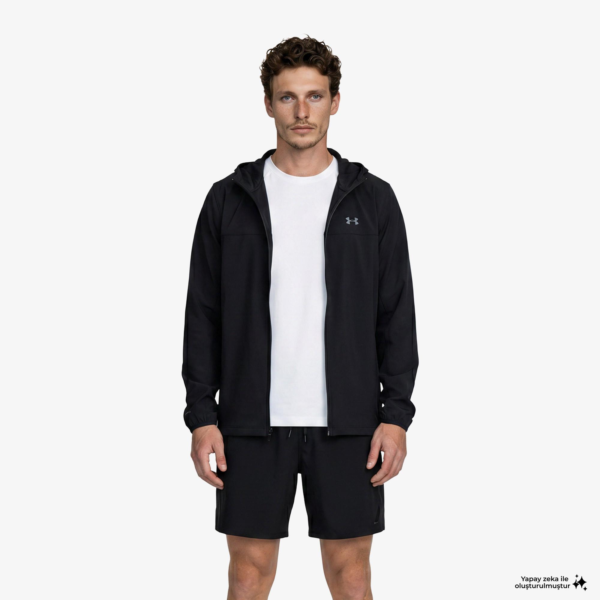 Under Armour Velociti Pro Storm Erkek Siyah Koşu Ceket
