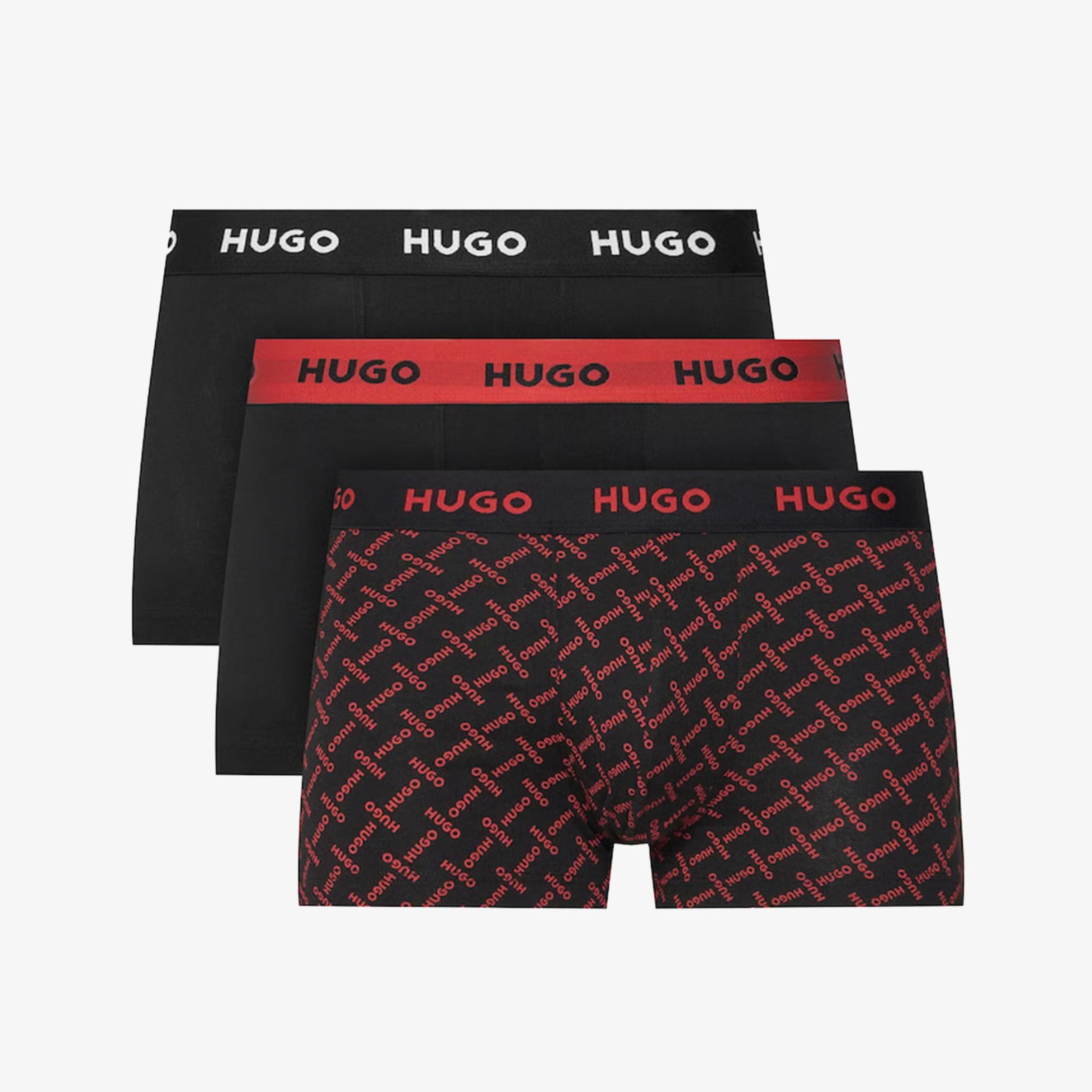 Hugo 3'lü Trunk Triplet Erkek Gri Boxer