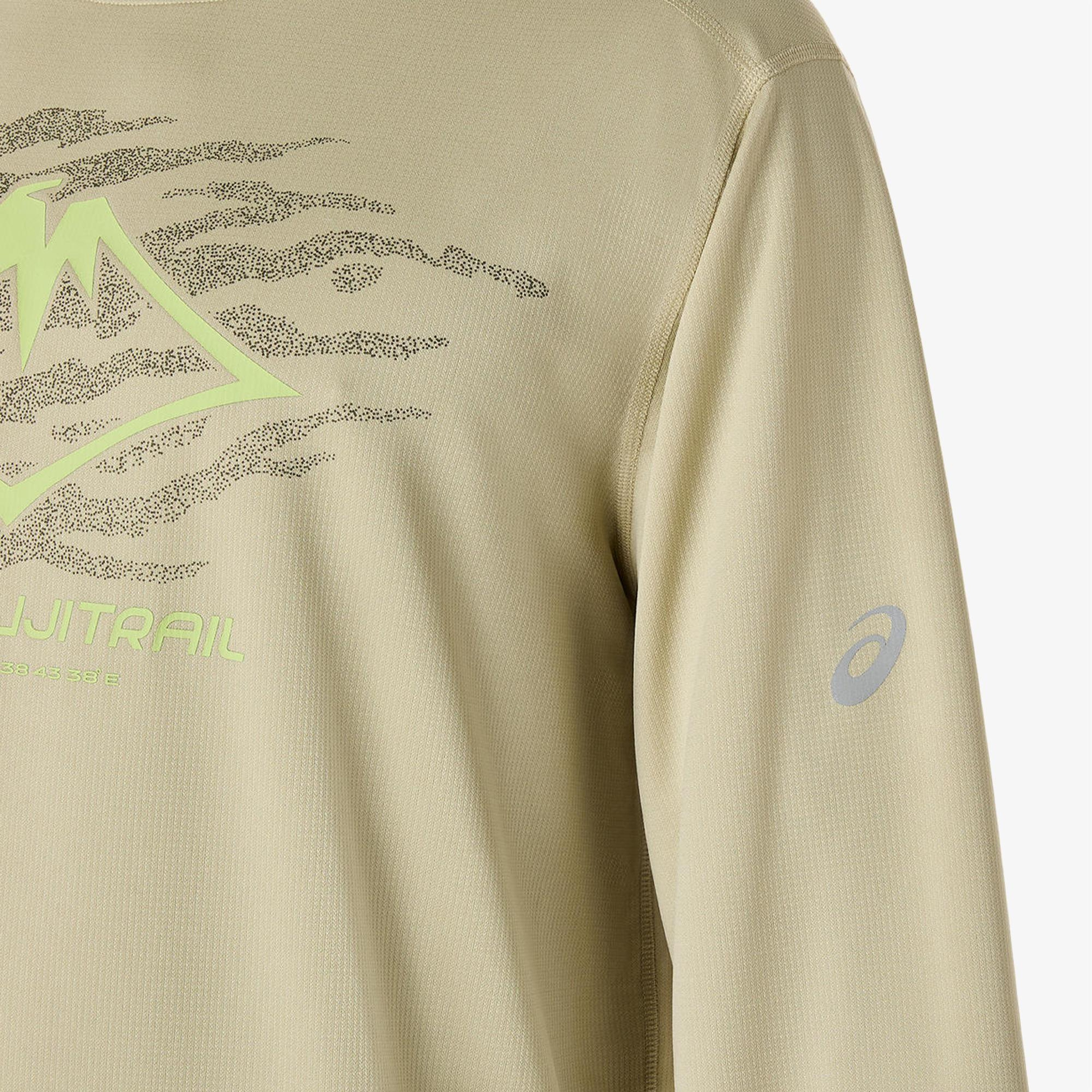 Asics Fujitrail Logo Ls Top Erkek Yeşil T-Shirt