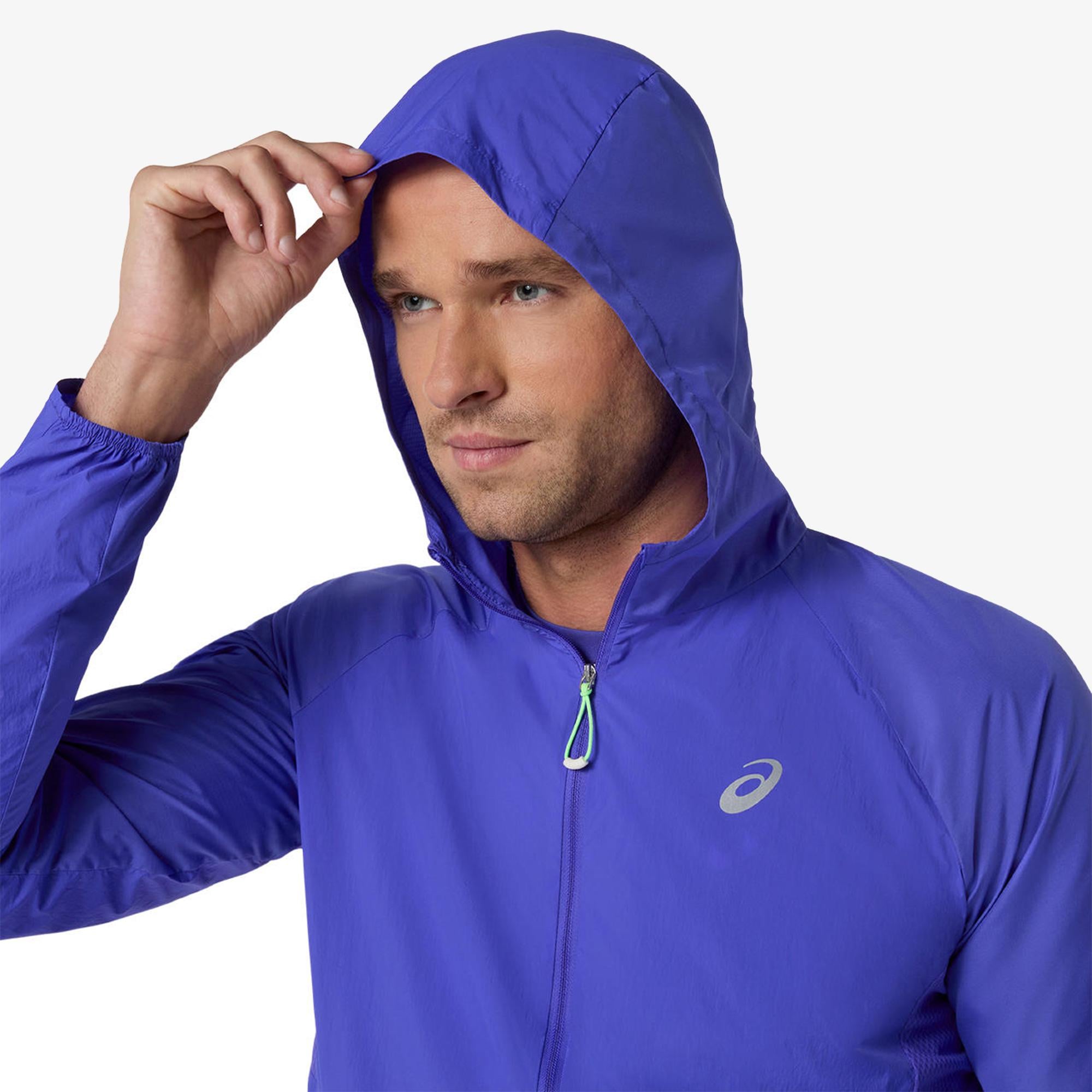 Asics Road Packable Erkek Lacivert Koşu Ceket
