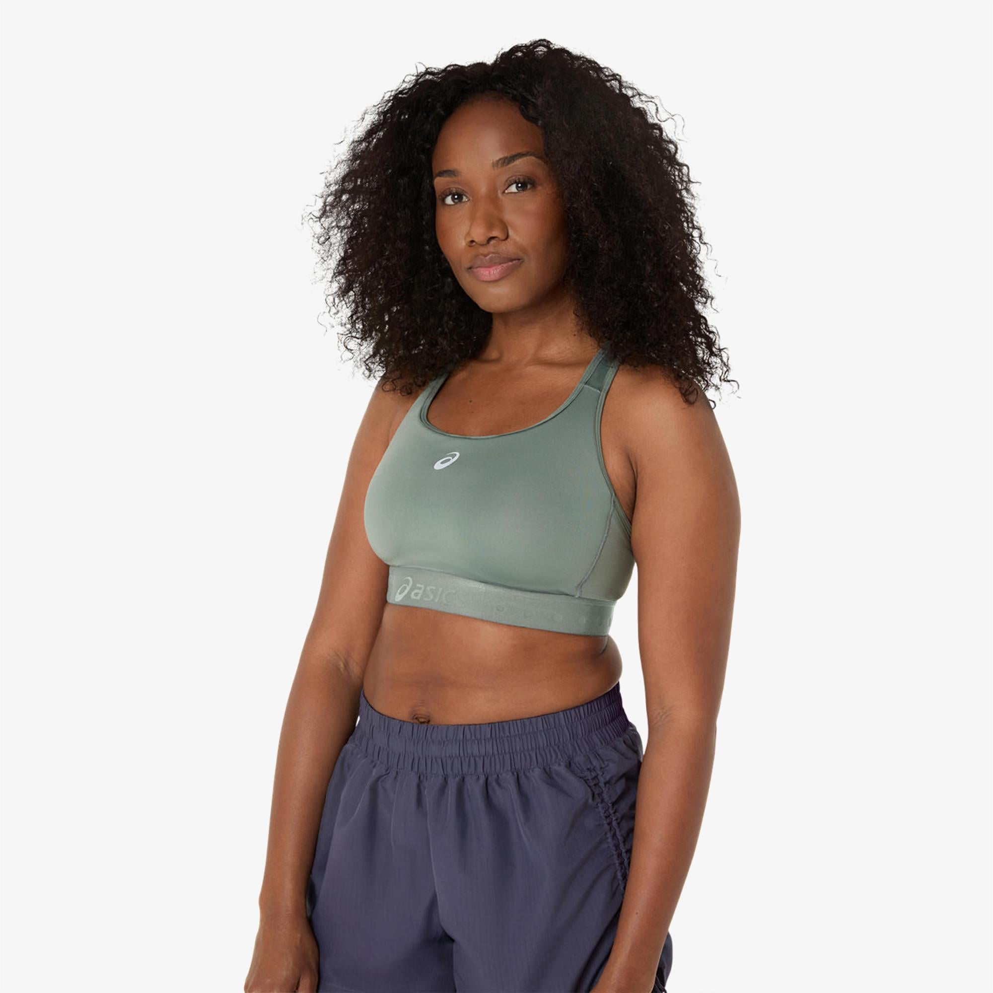 Asics Road Compression Kadın Yeşil Koşu Bra