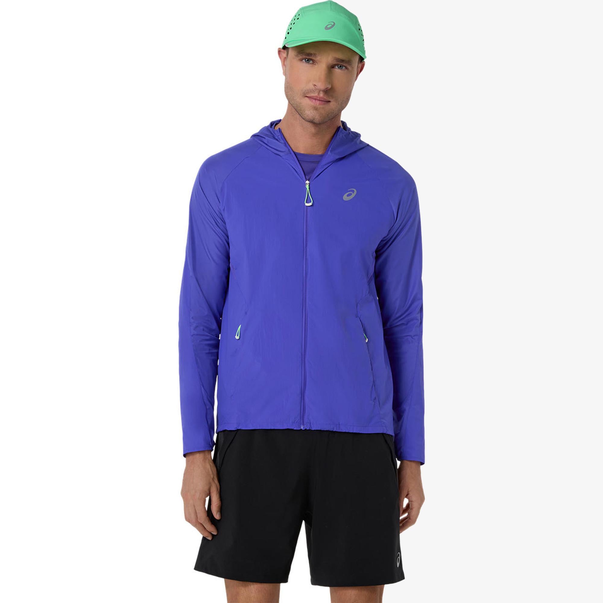 Asics Road Packable Erkek Lacivert Koşu Ceket