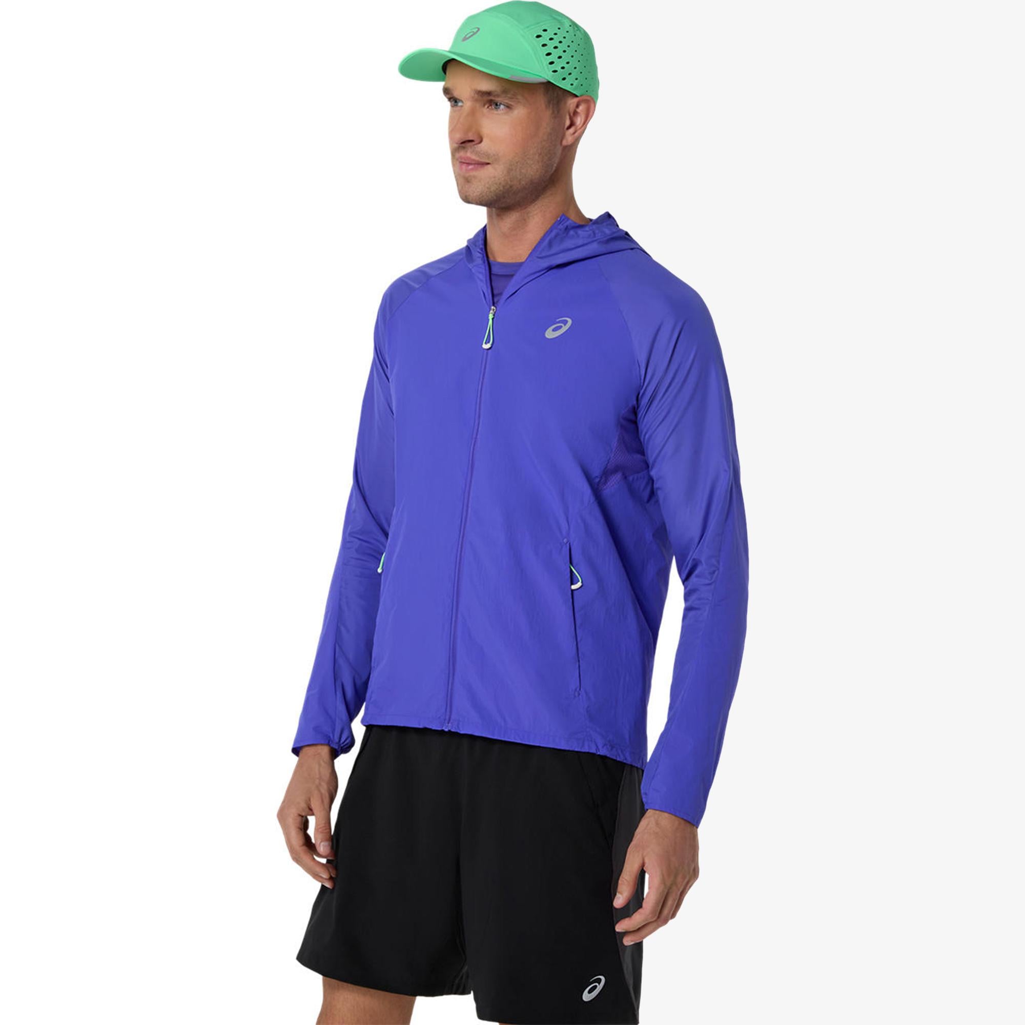 Asics Road Packable Erkek Lacivert Koşu Ceket