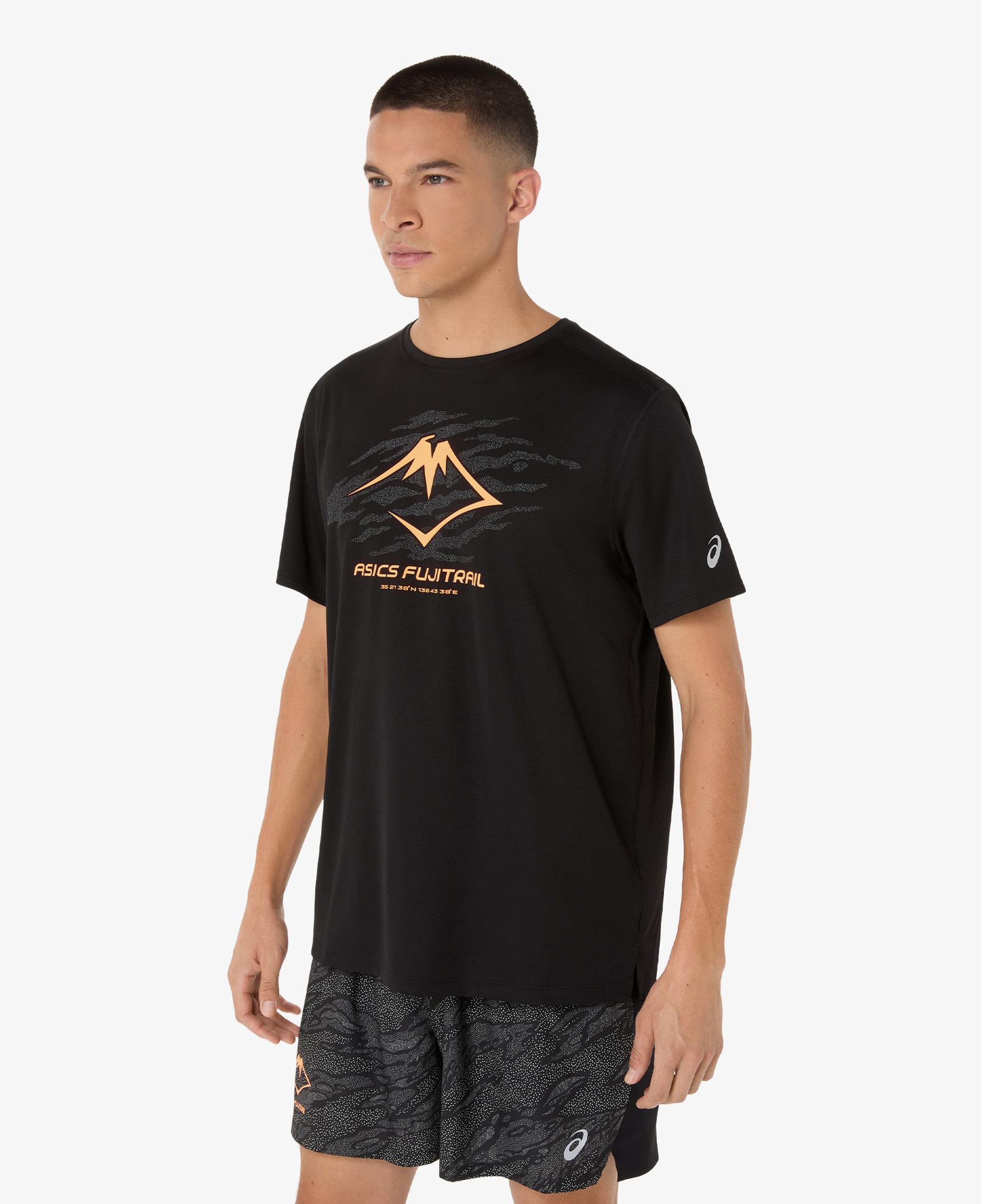 Asics Fujitrail Logo Ss Top Erkek Siyah T-Shirt