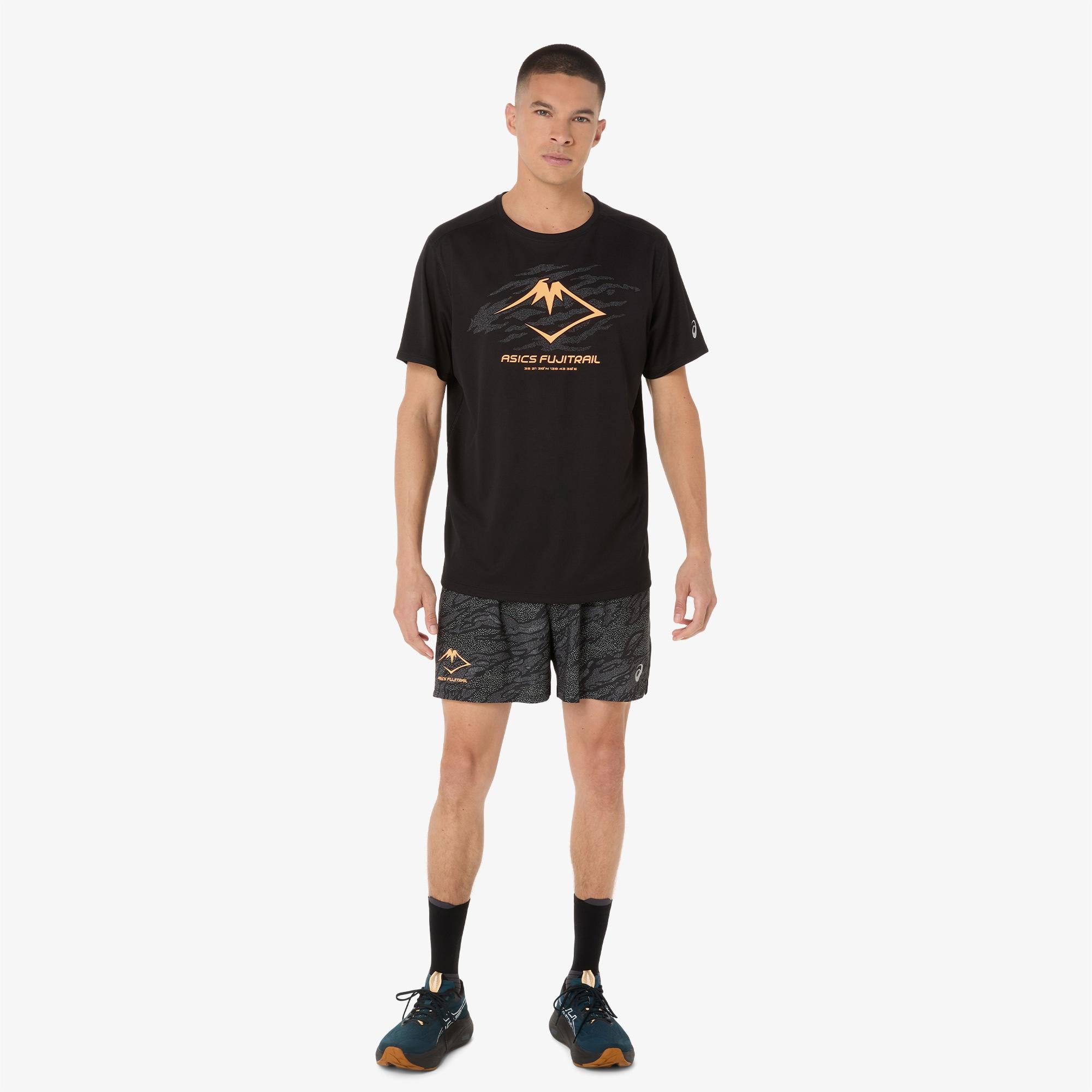 Asics Fujitrail Logo Ss Top Erkek Siyah T-Shirt