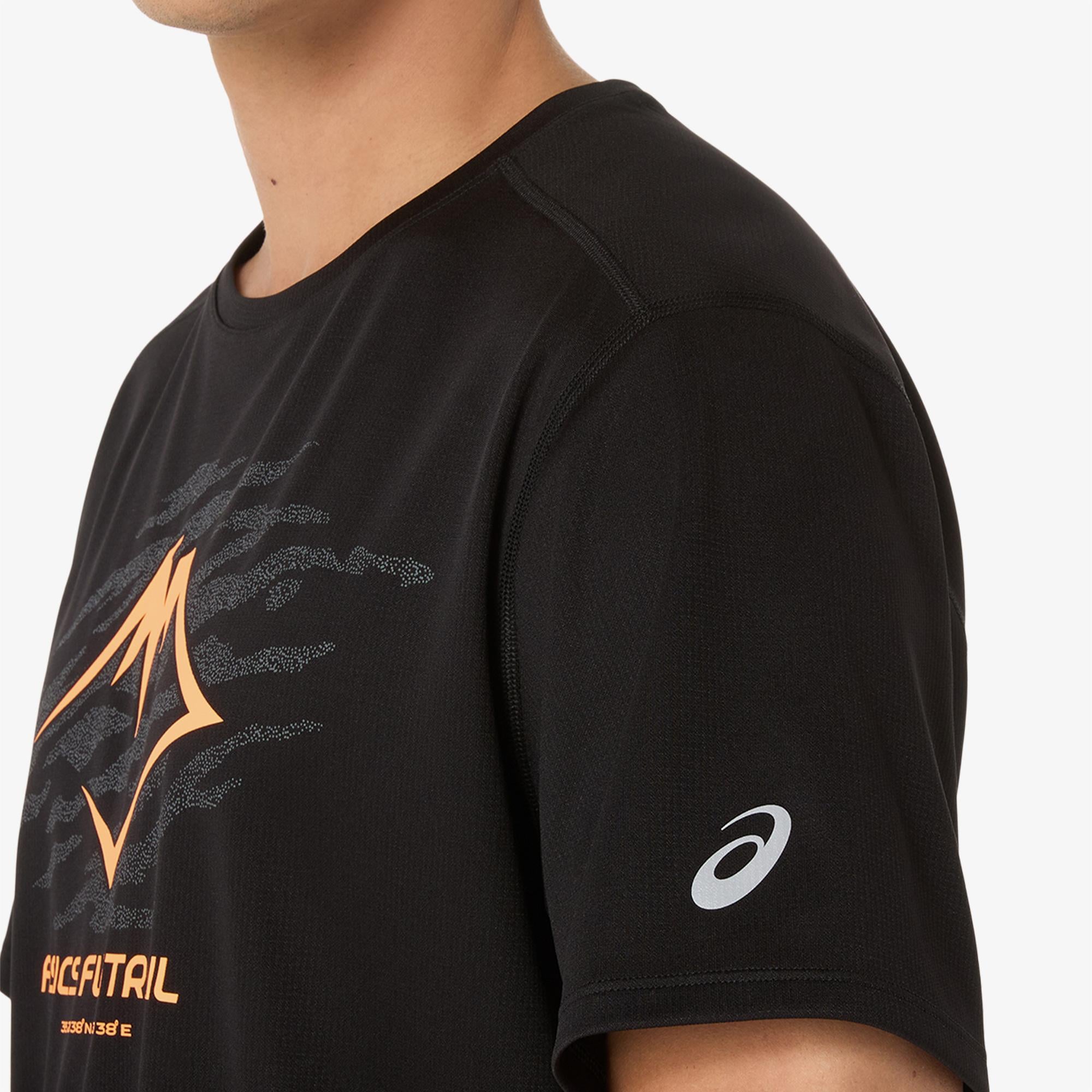 Asics Fujitrail Logo Ss Top Erkek Siyah T-Shirt