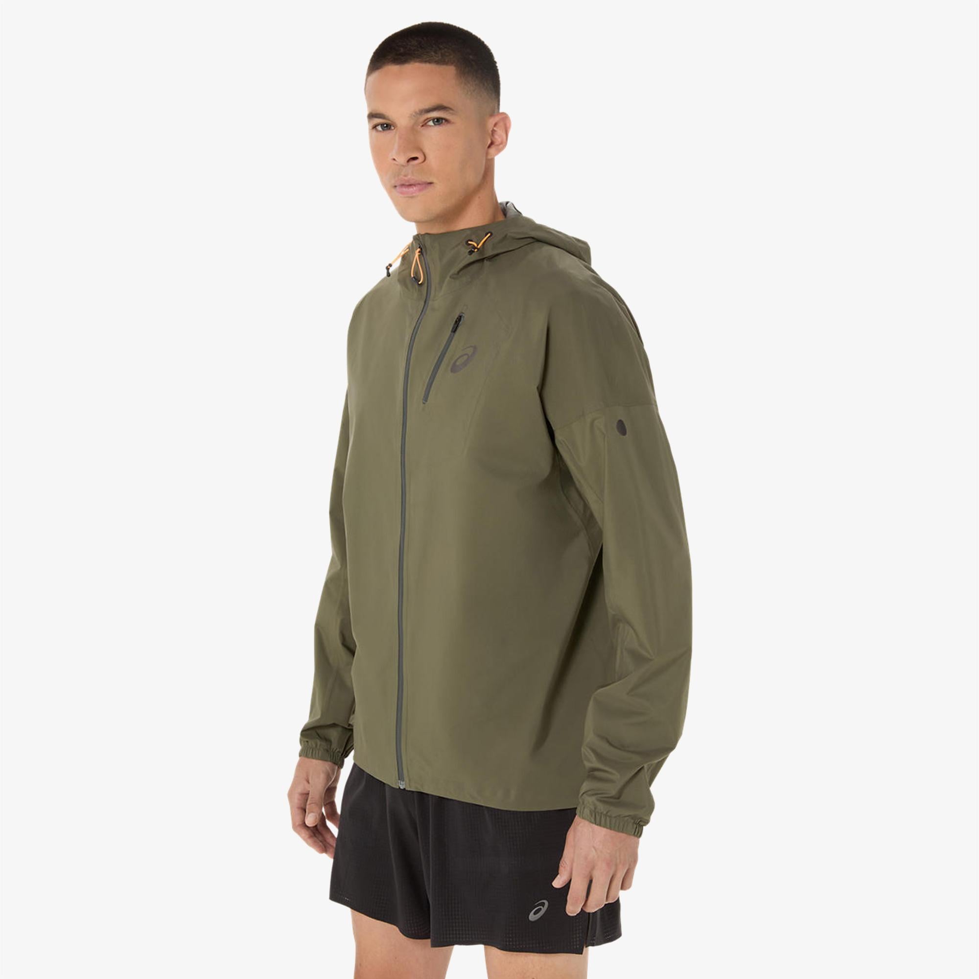 Asics Fujitrail Elite Waterproof Erkek Yeşil Ceket