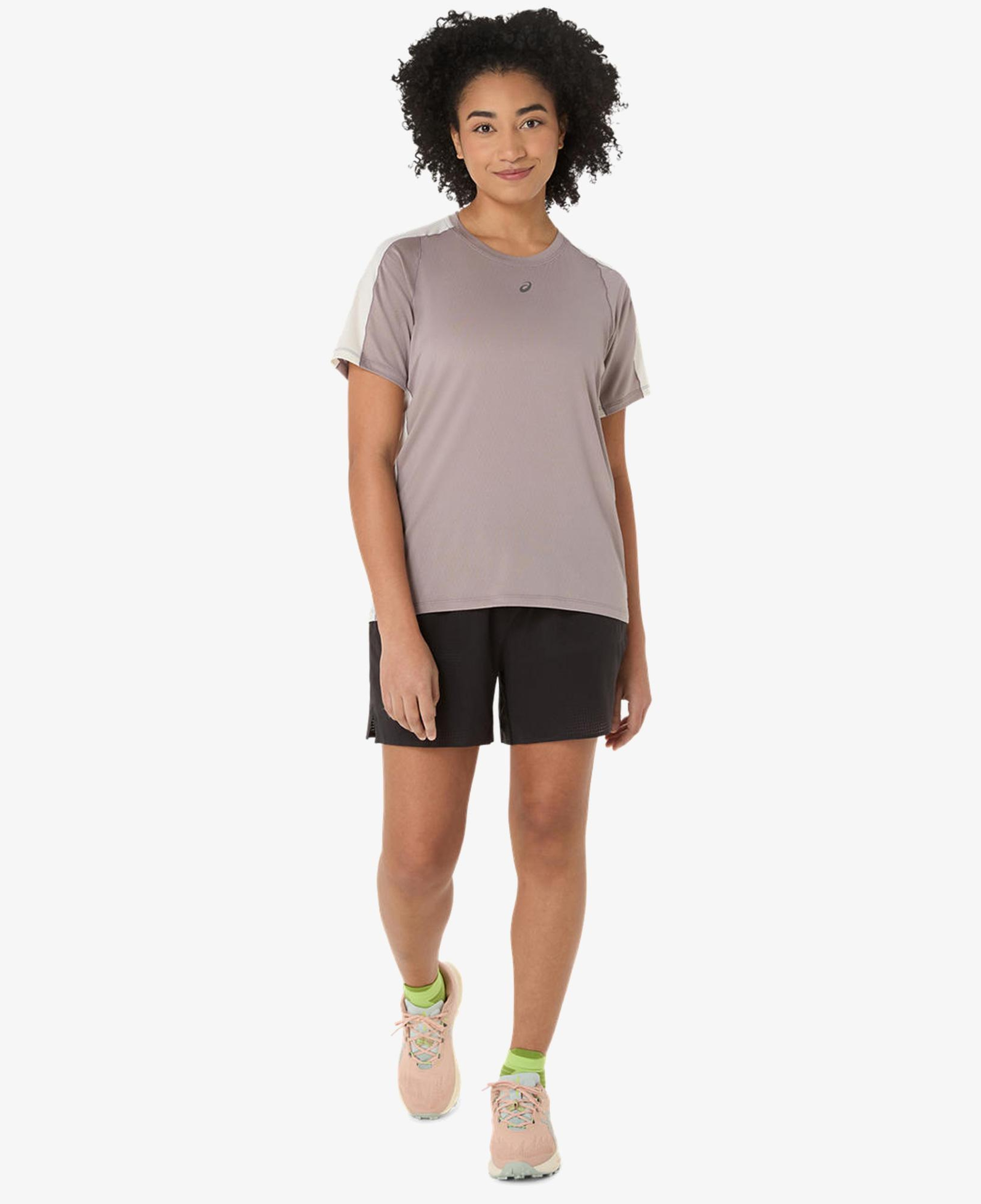 Asics Fujitrail Elite Ss Top Kadın Gri T-Shirt