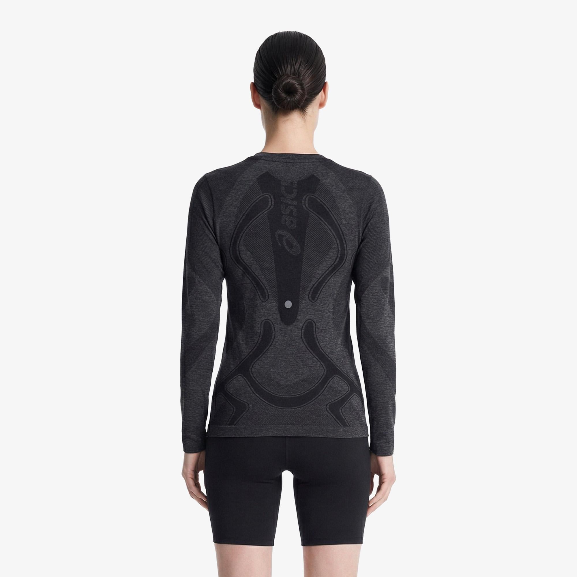 Asics Road Seamless Ls Top Kadın Siyah Koşu Sweatshirt