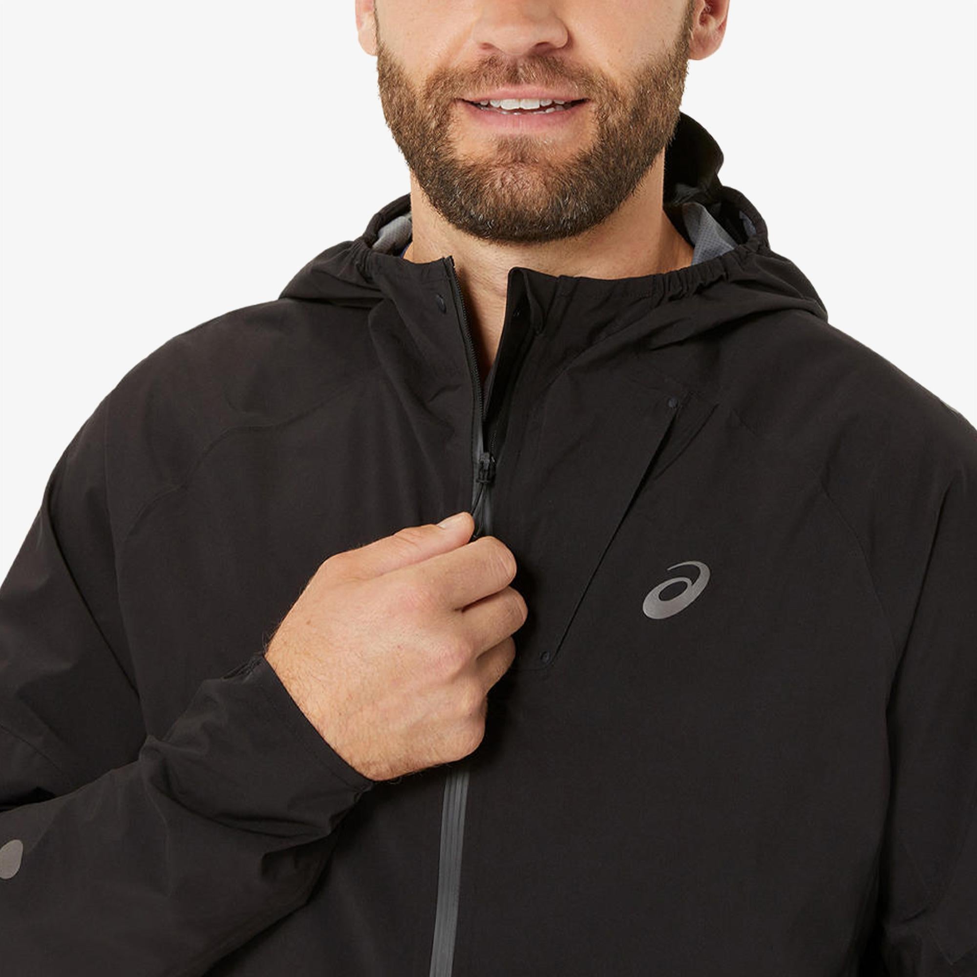 Asics Metarun Waterproof Erkek Siyah Ceket