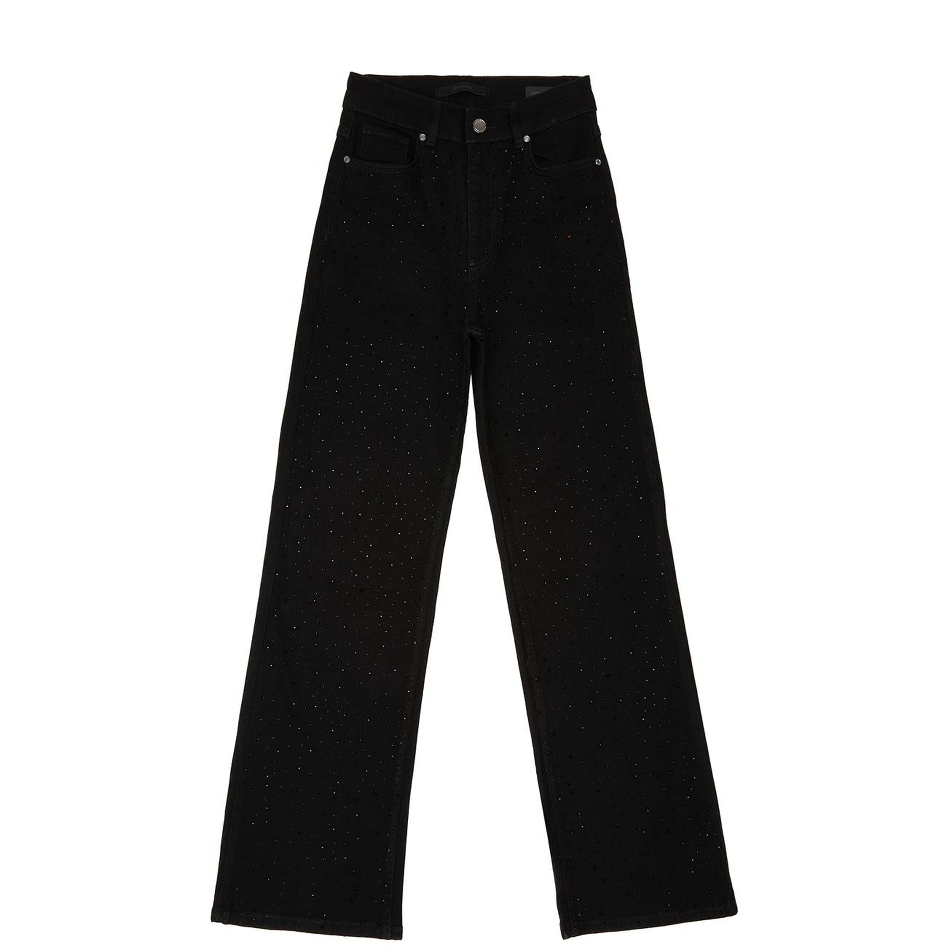 Network Kadın Siyah Taşlı Denim Pantolon