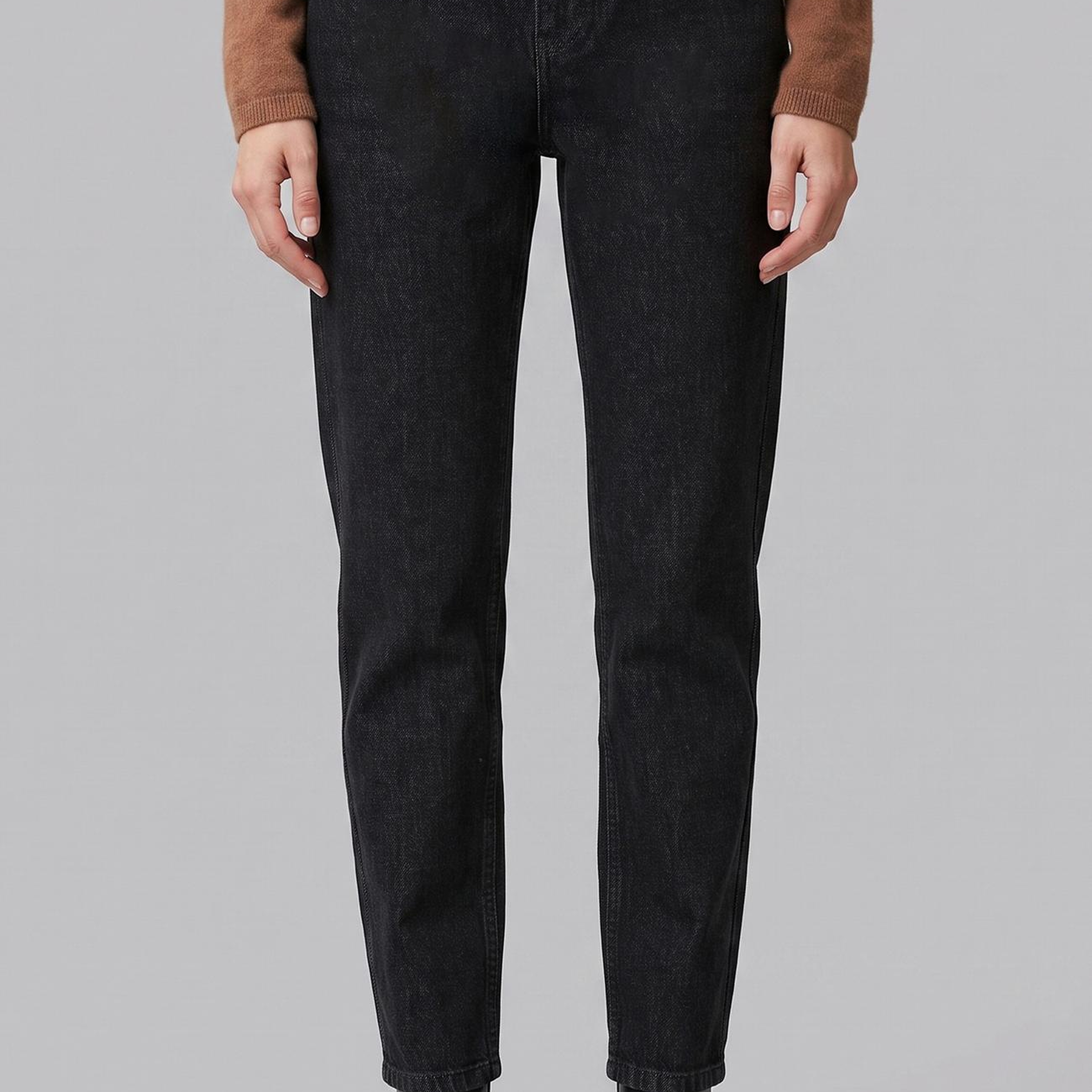 Network Kadın Siyah Mom Fit Denim Pantolon
