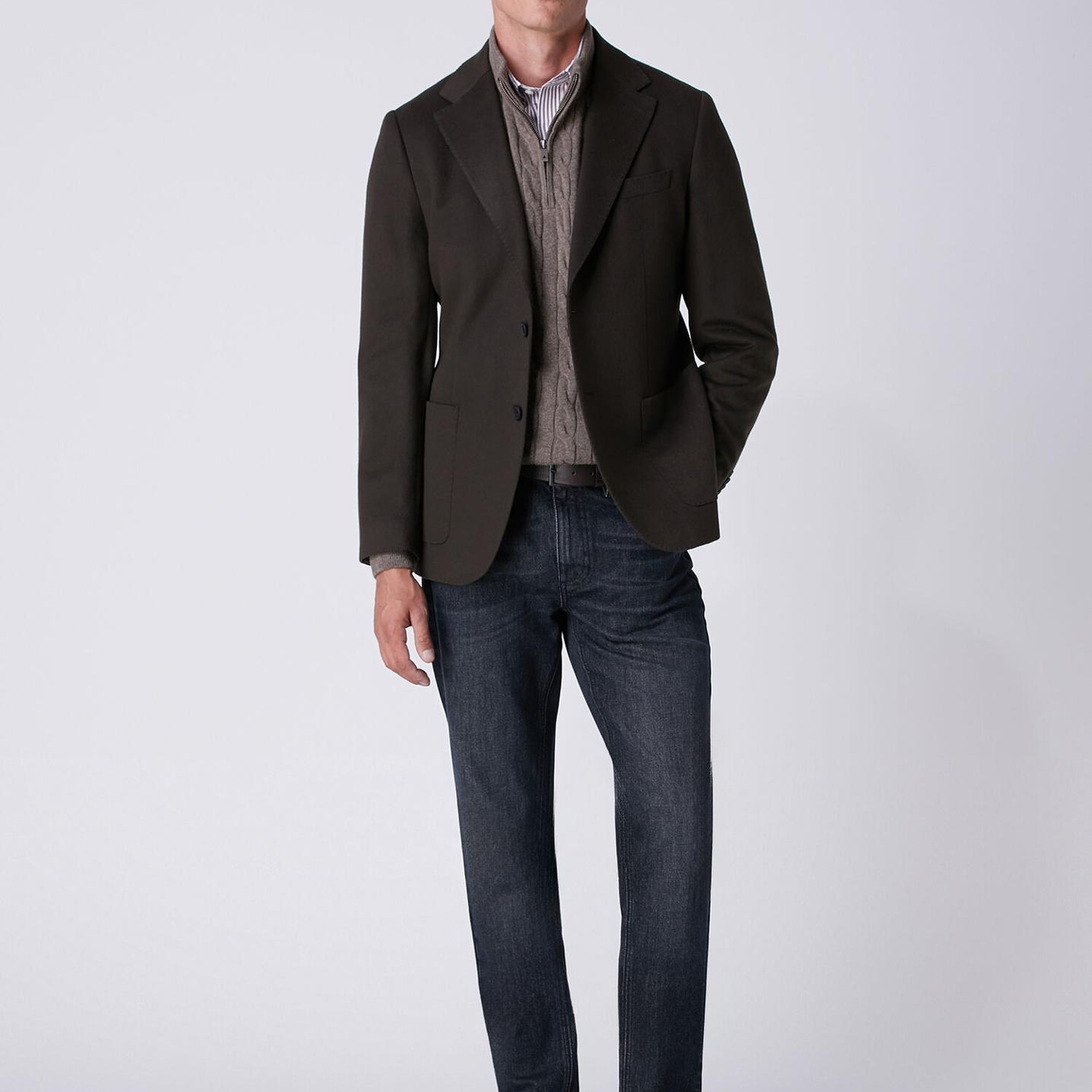 Beymen Club Erkek Comfort Fit Beyaz Bordo Çizgili Oxford Gömlek