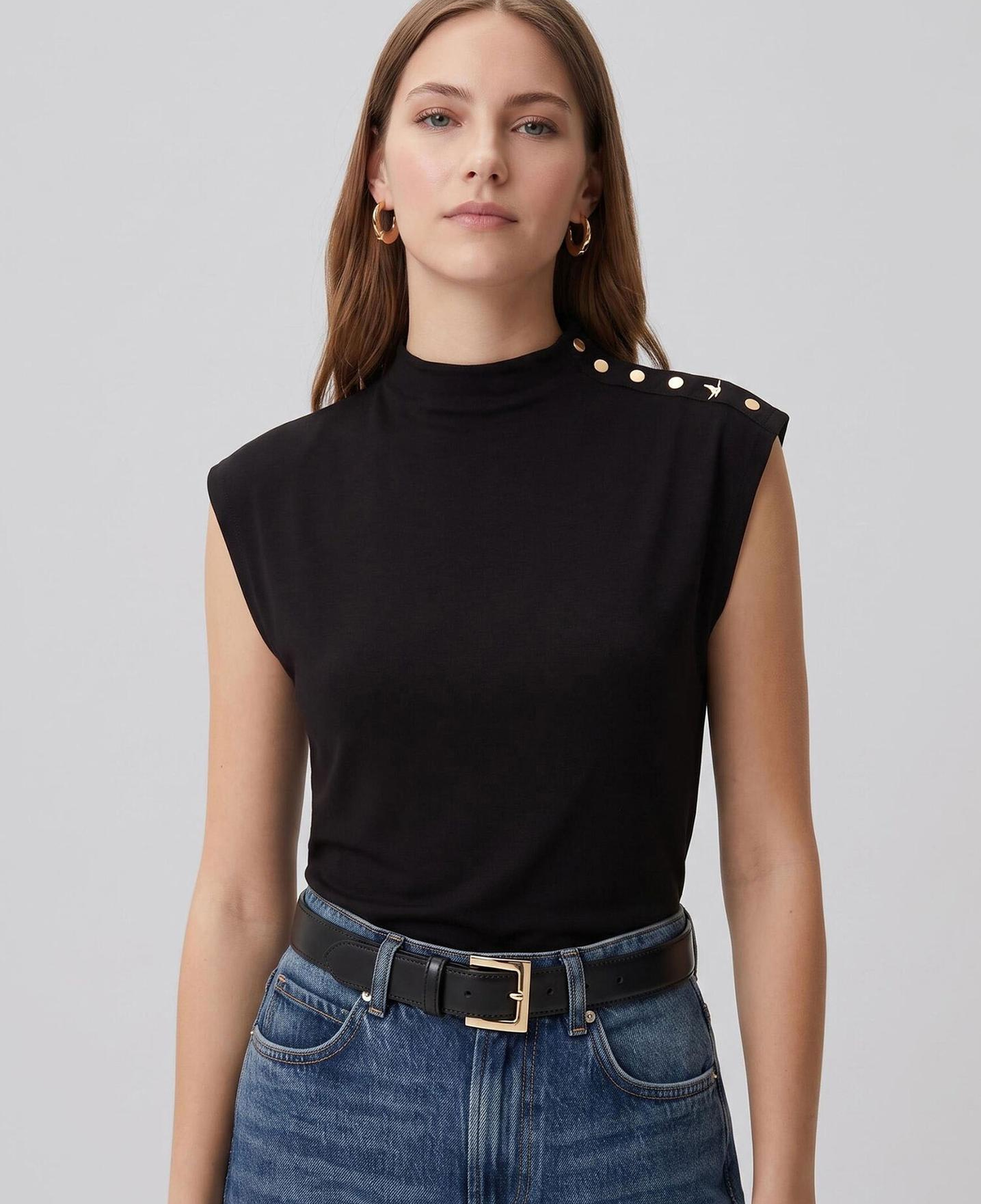 Beymen Club Kadın Siyah Kaz Detaylı T-shirt