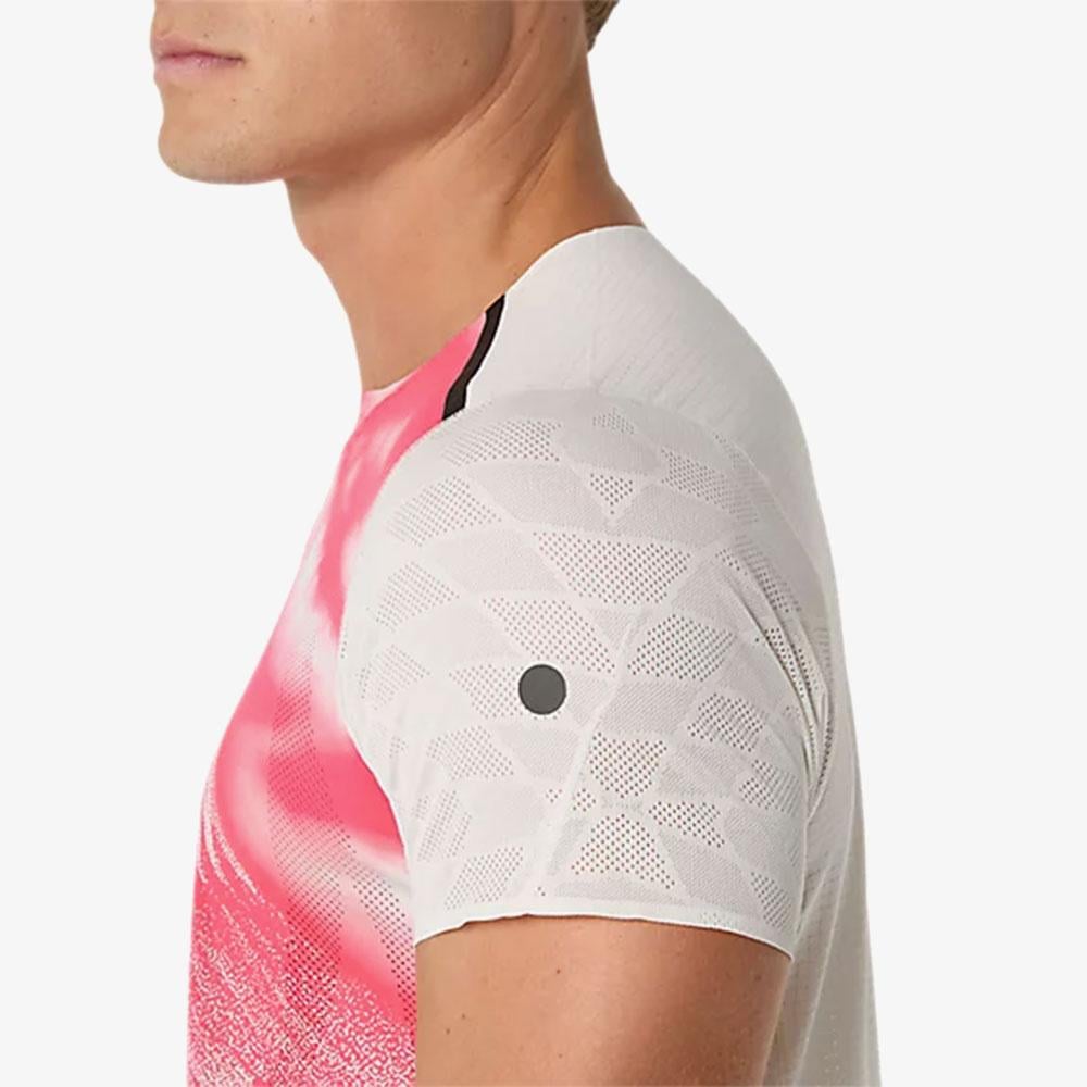 Asics Fujitrail Elite Graphic Ss Top Erkek Krem T-Shirt