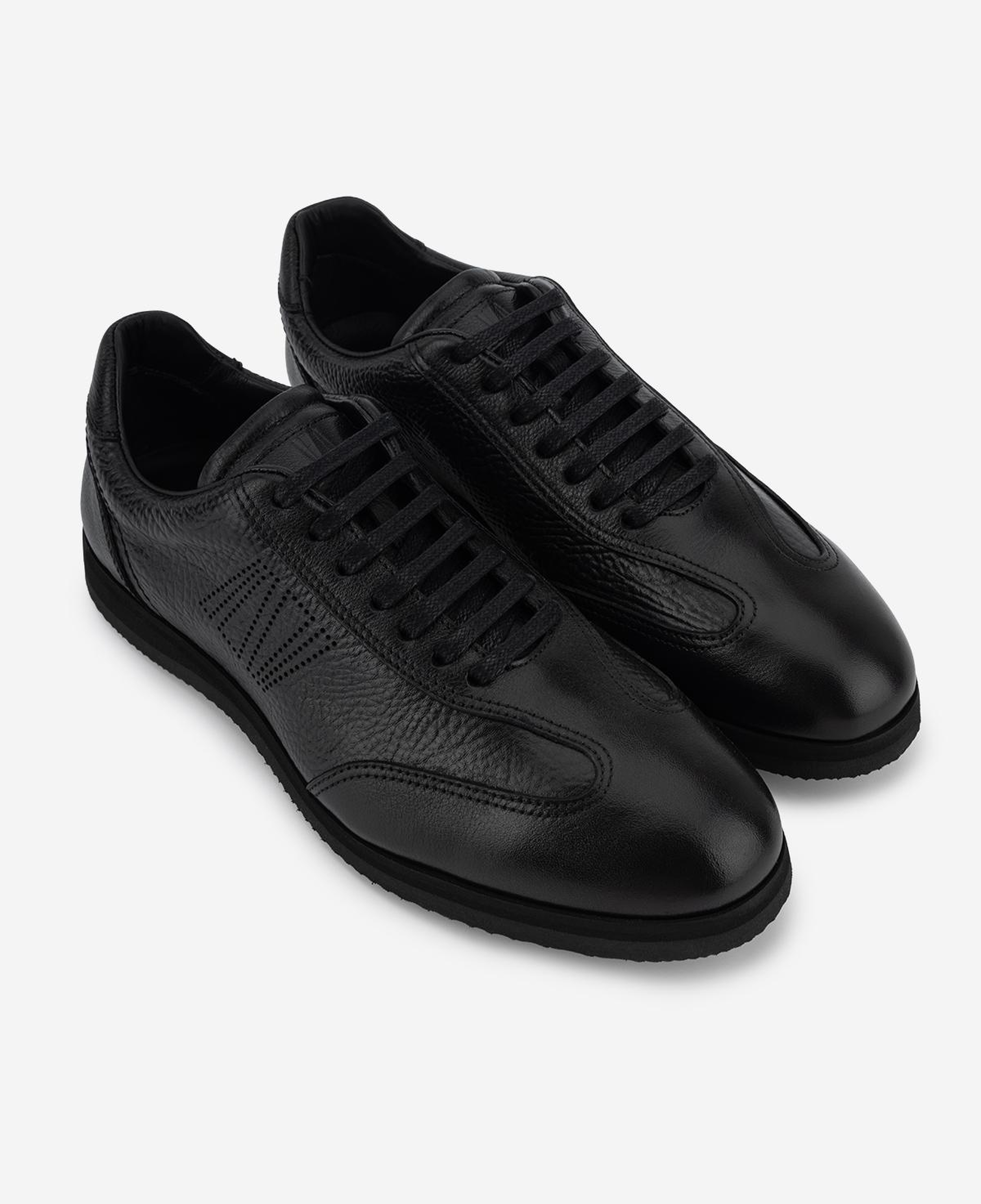 Valmenti Erkek Hakiki Deri Siyah Sneakers & Spor Ayakkabı
