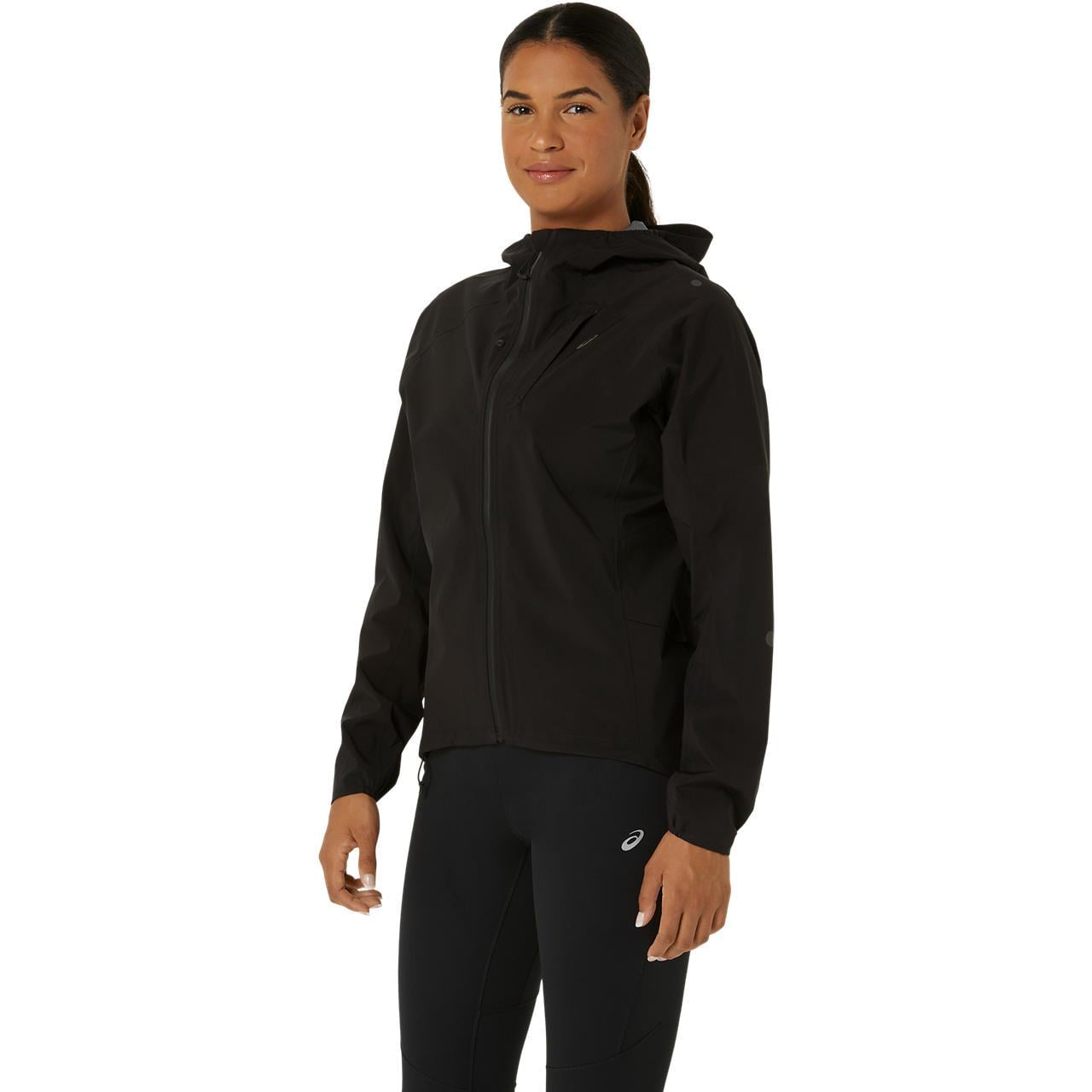 Asics Metarun Waterproof Kadın Siyah Koşu Ceketi