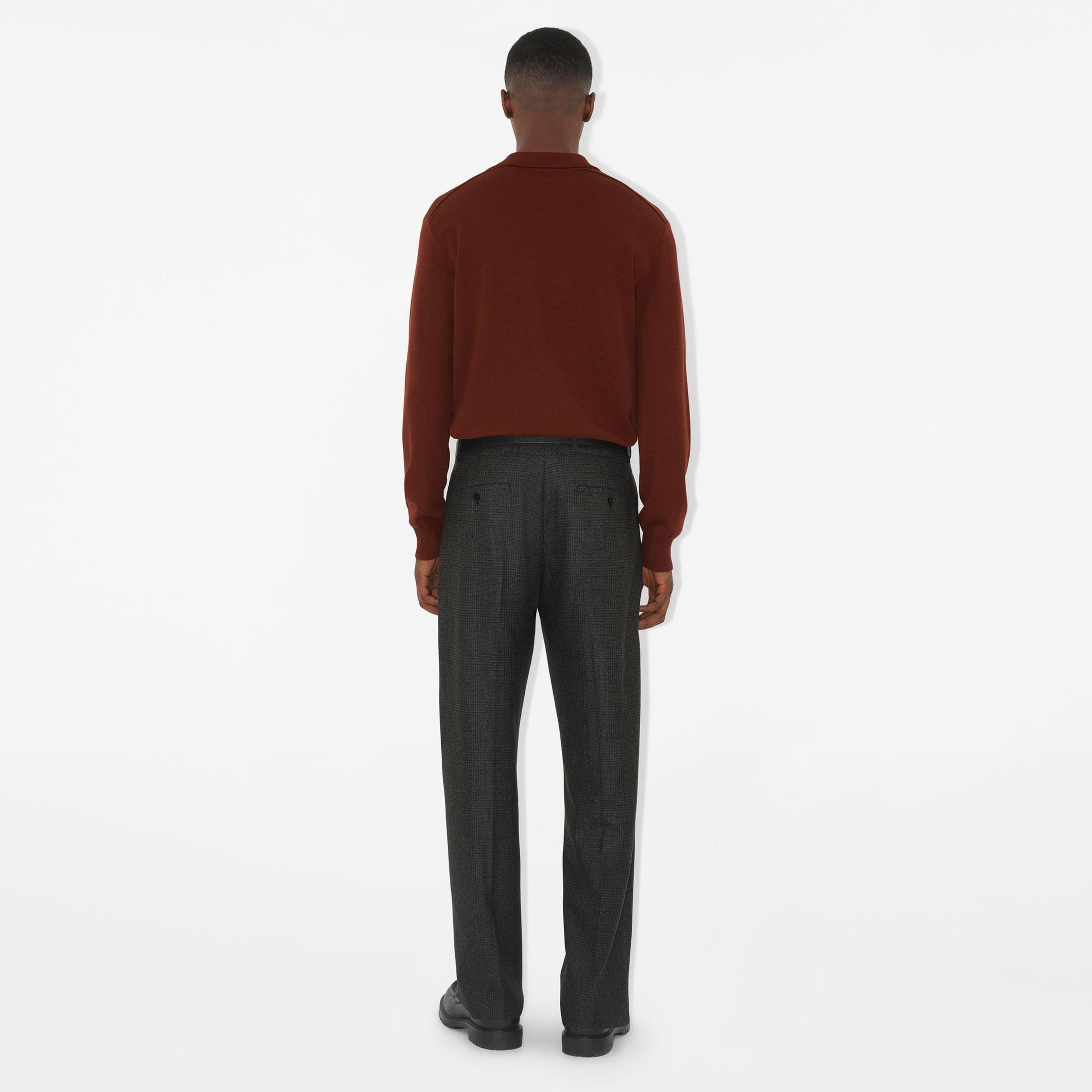 Burberry Wool Erkek Bordo Uzun Kollu Triko