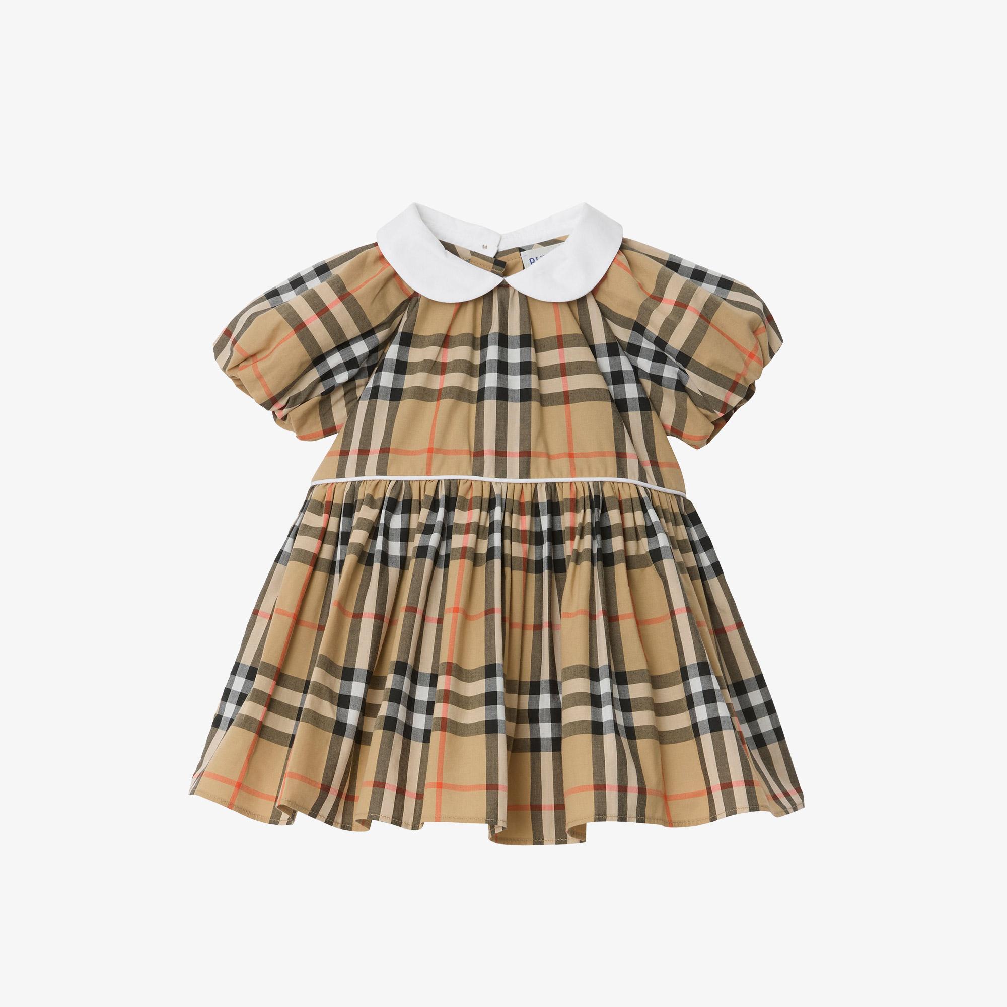 Burberry Arıa Check Çocuk Bej Elbise