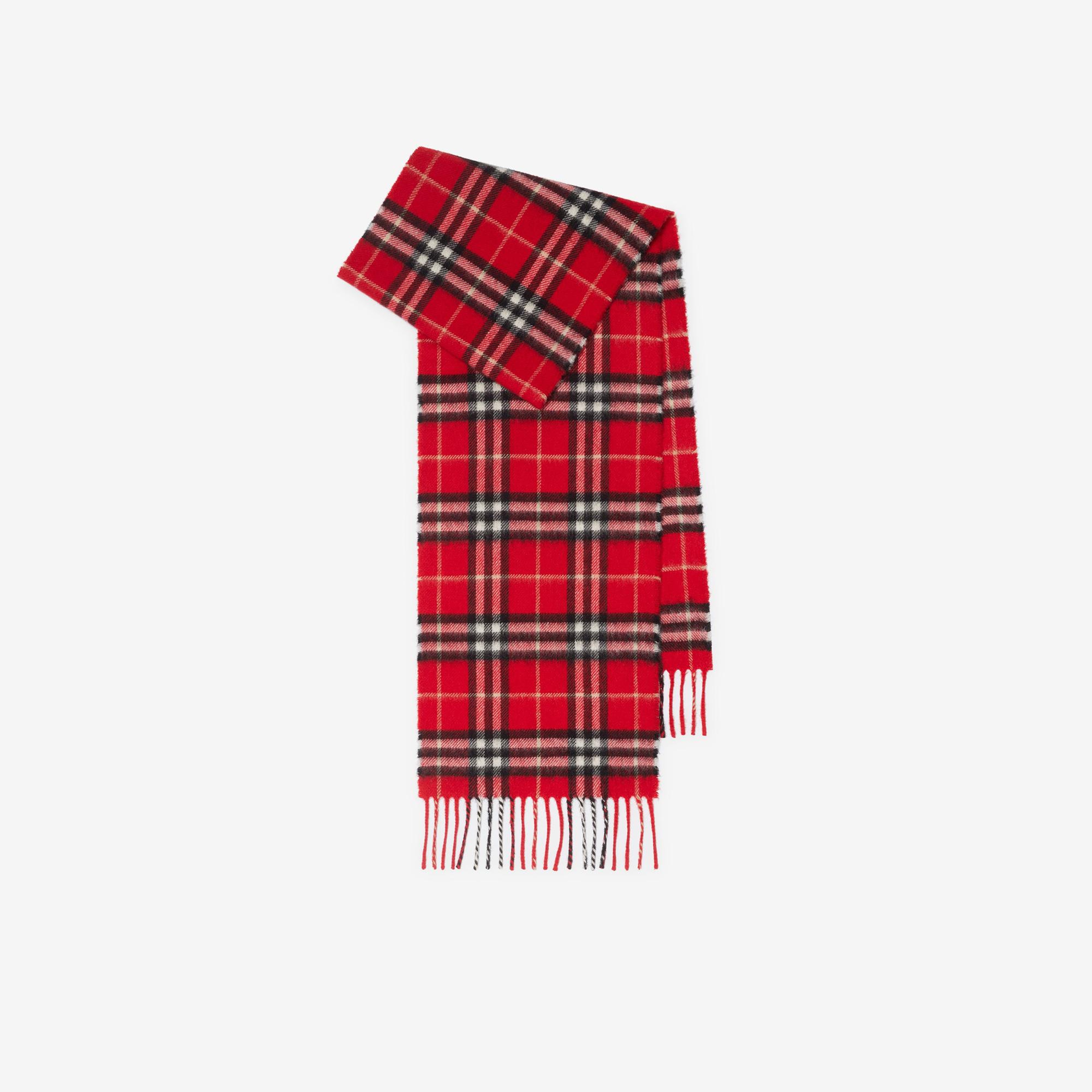 Burberry Vtg Check Cash Çocuk Kırmızı Atkı
