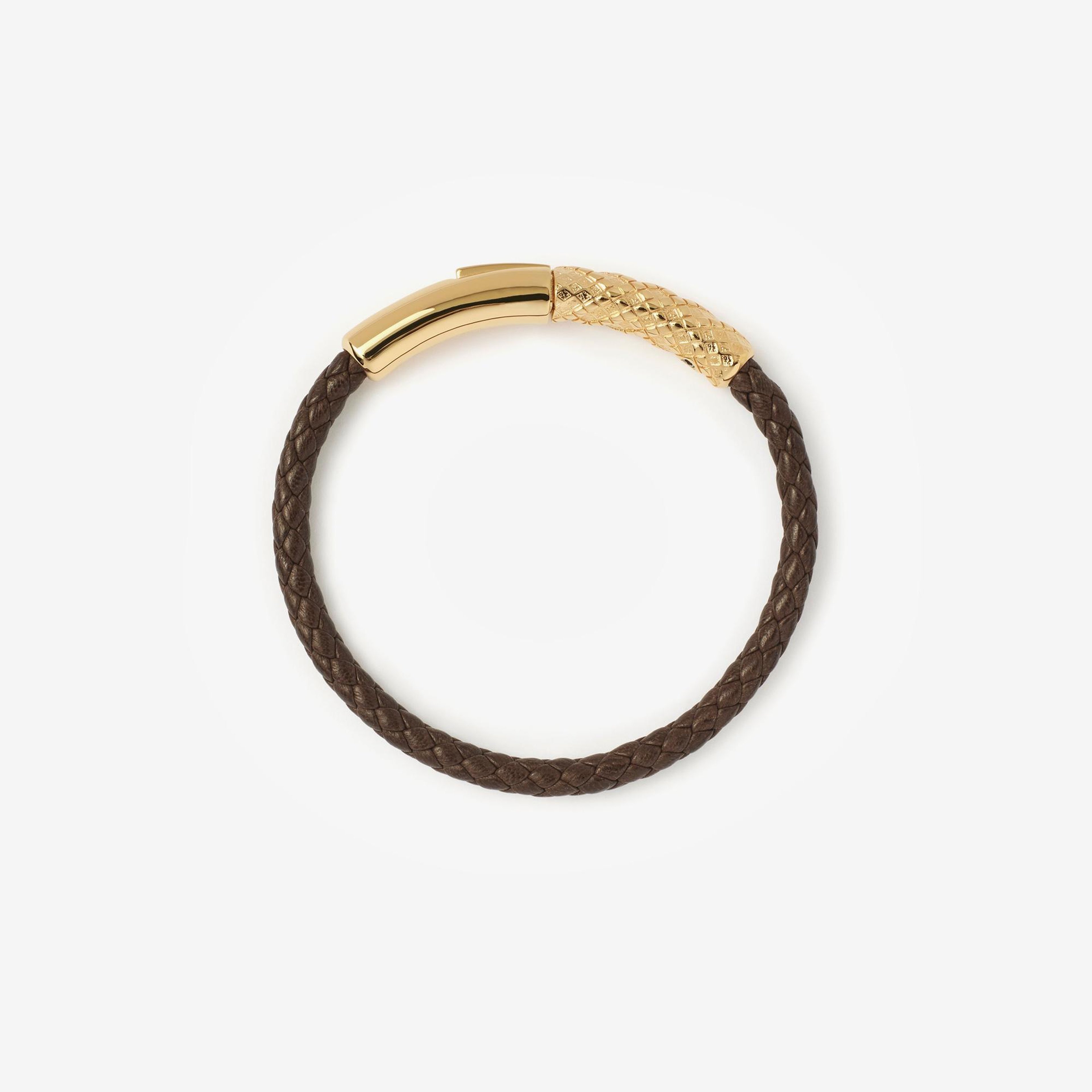 Burberry Bracelet Leather Kadın Altın Bileklik