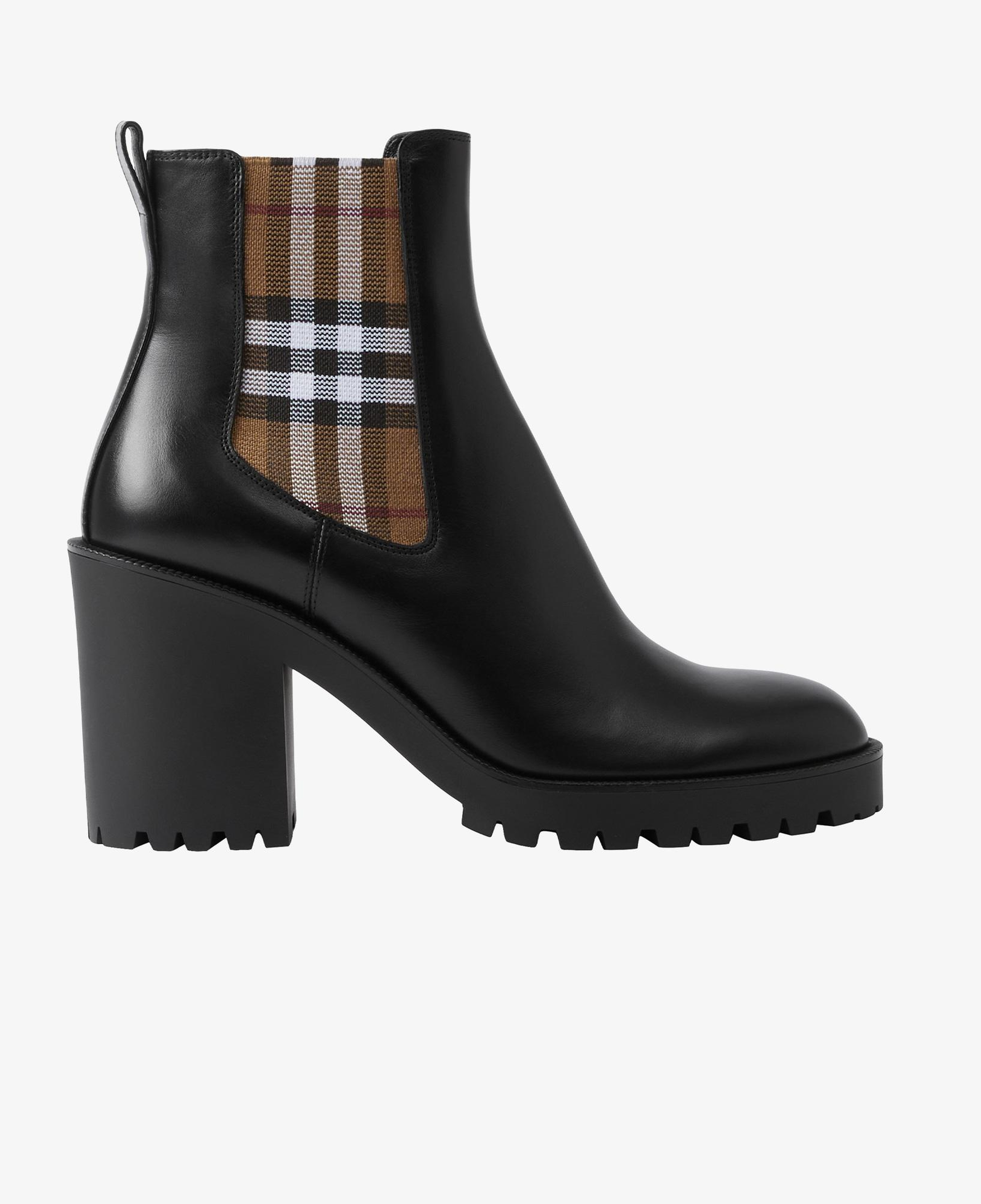Burberry New Allostock Panel Leather Ankle Kadın Siyah Bot