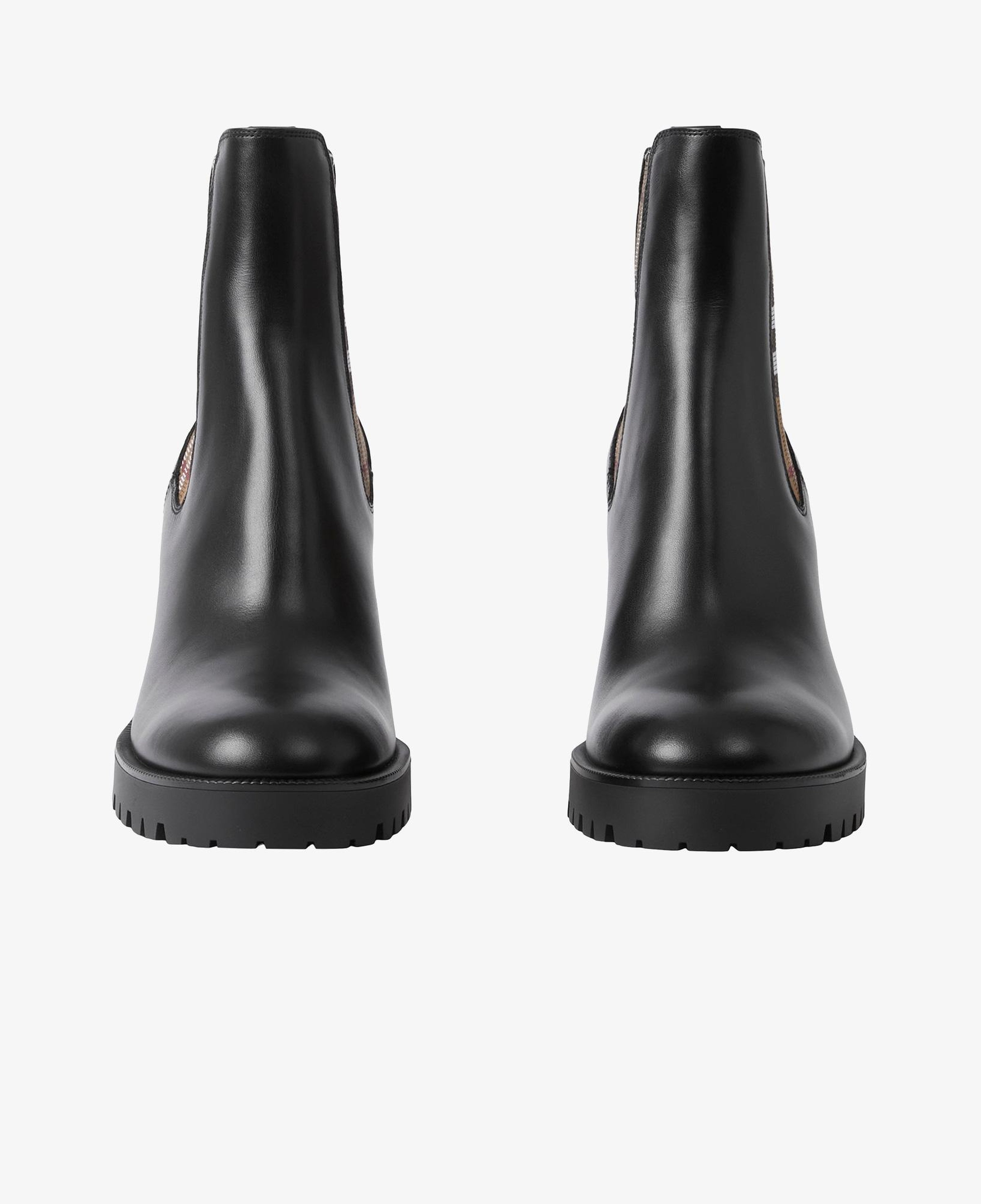 Burberry New Allostock Panel Leather Ankle Kadın Siyah Bot