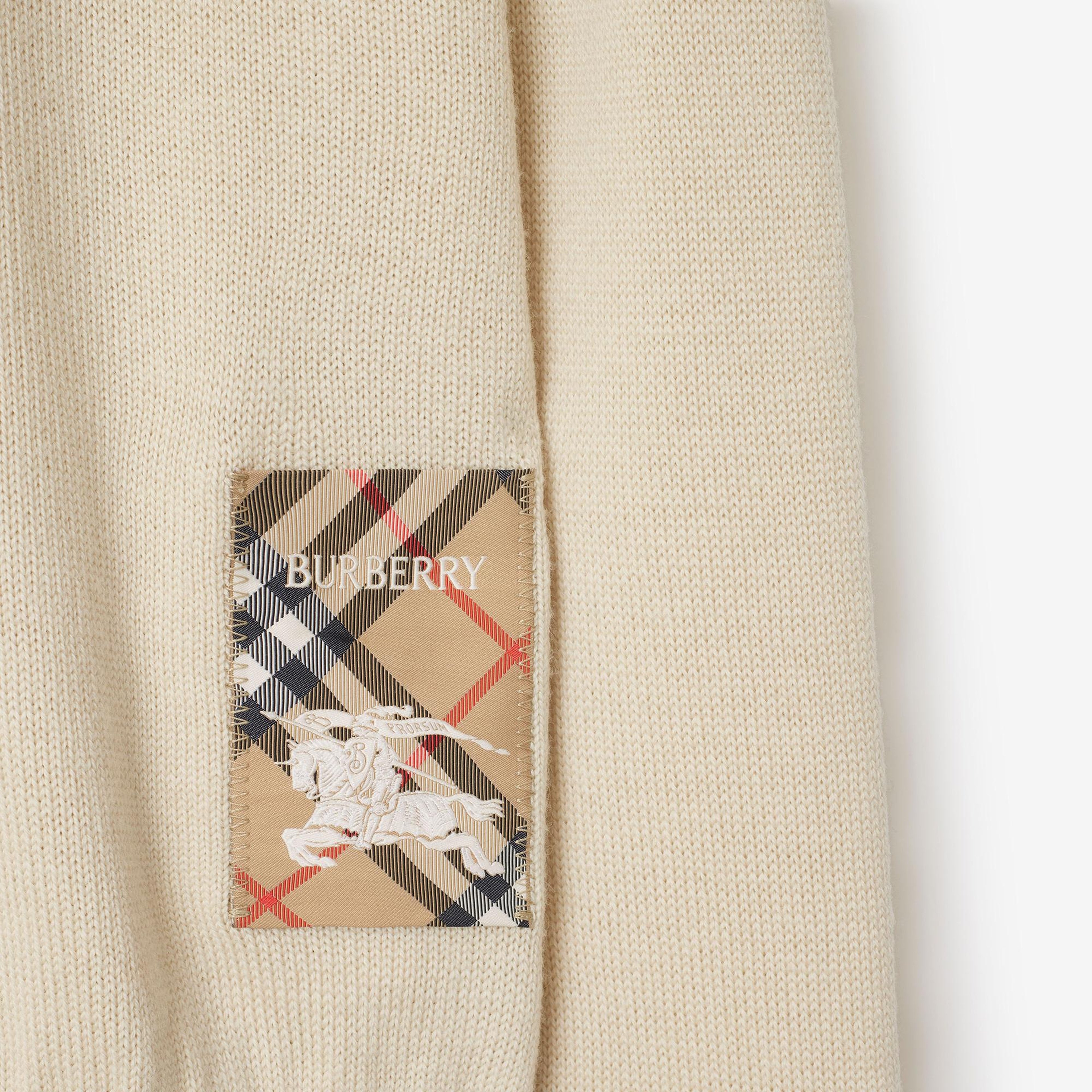 Burberry Smt Label Wool Erkek Krem Kazak