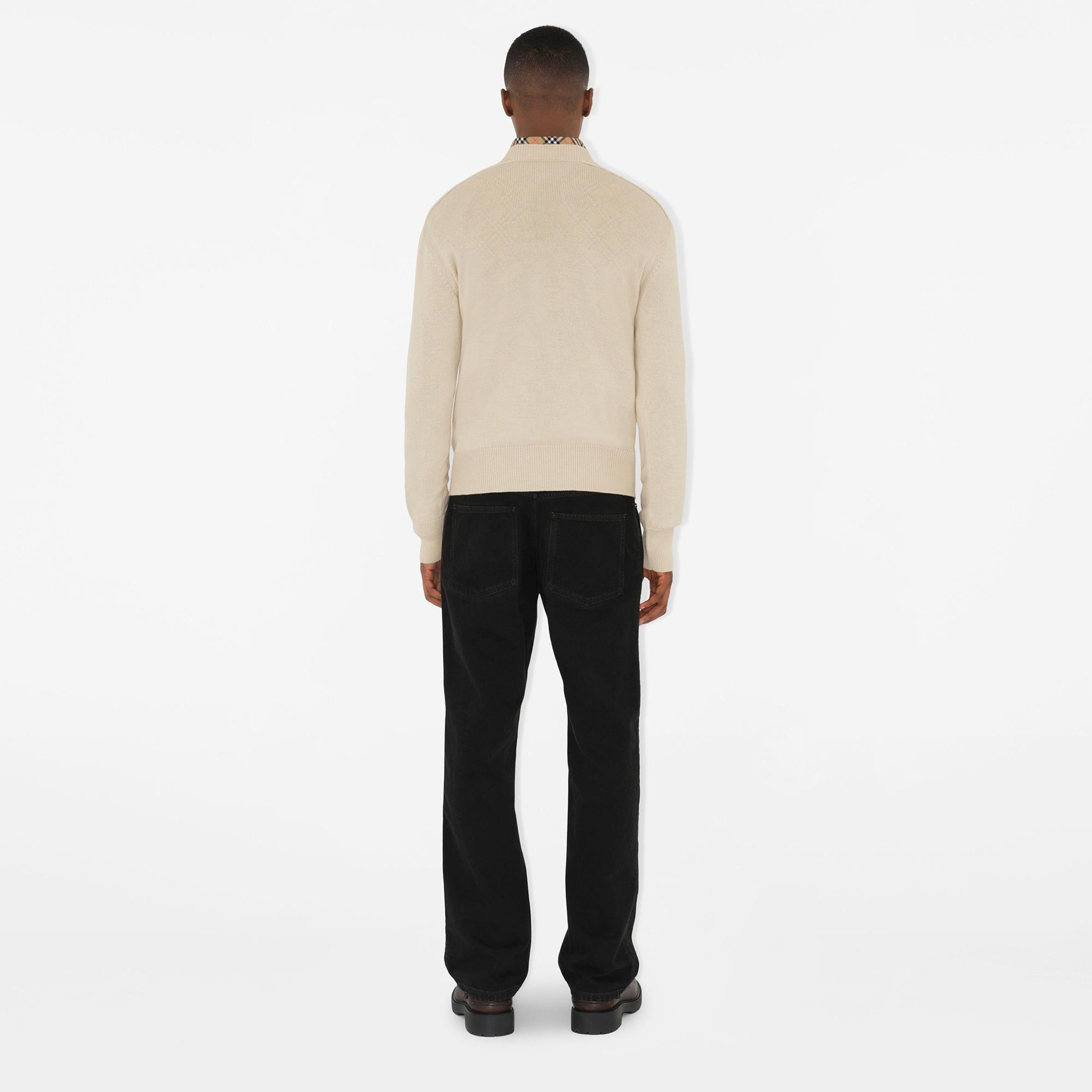 Burberry Smt Label Wool Erkek Krem Kazak