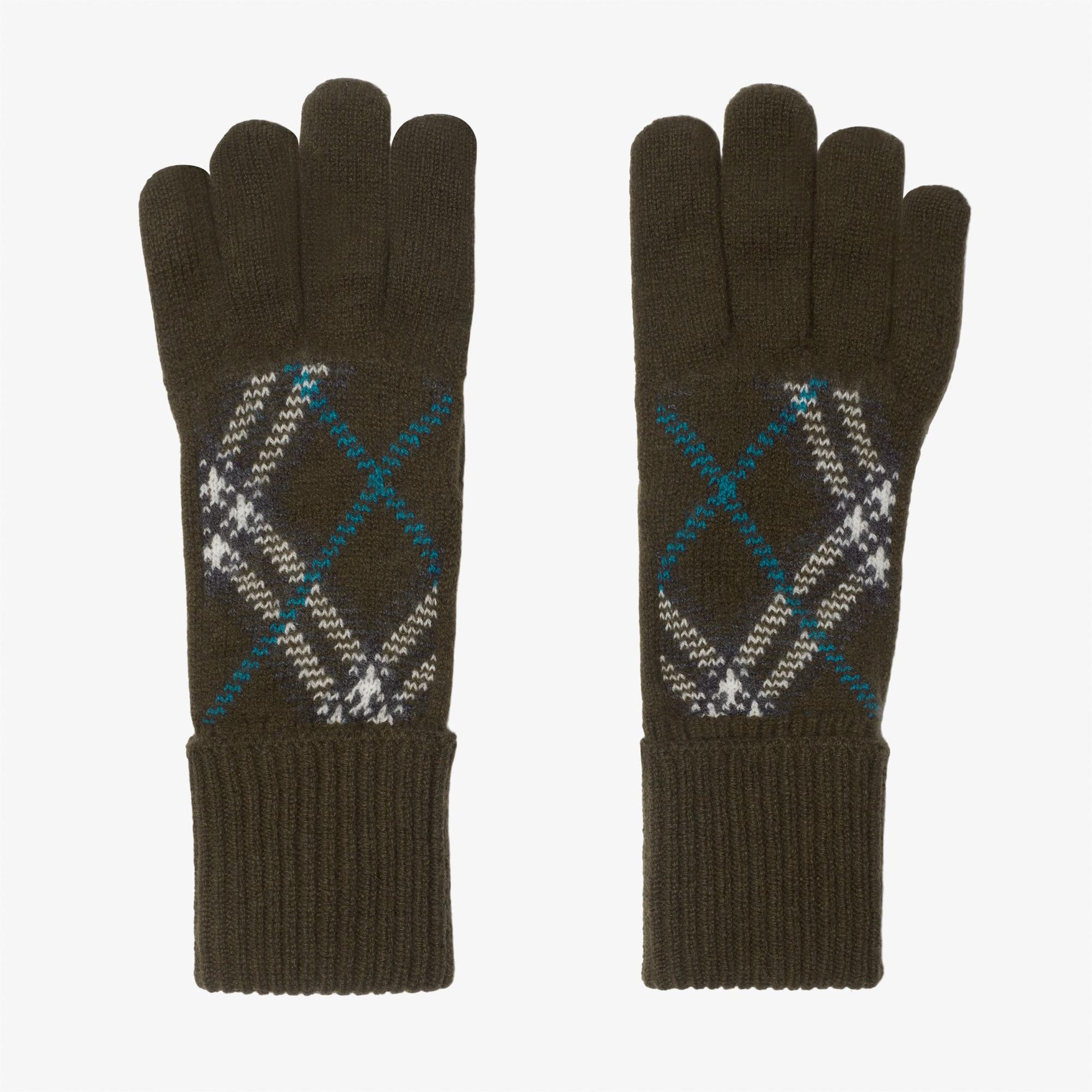 Burberry Haw Cashmere Blend Erkek Haki Eldiven