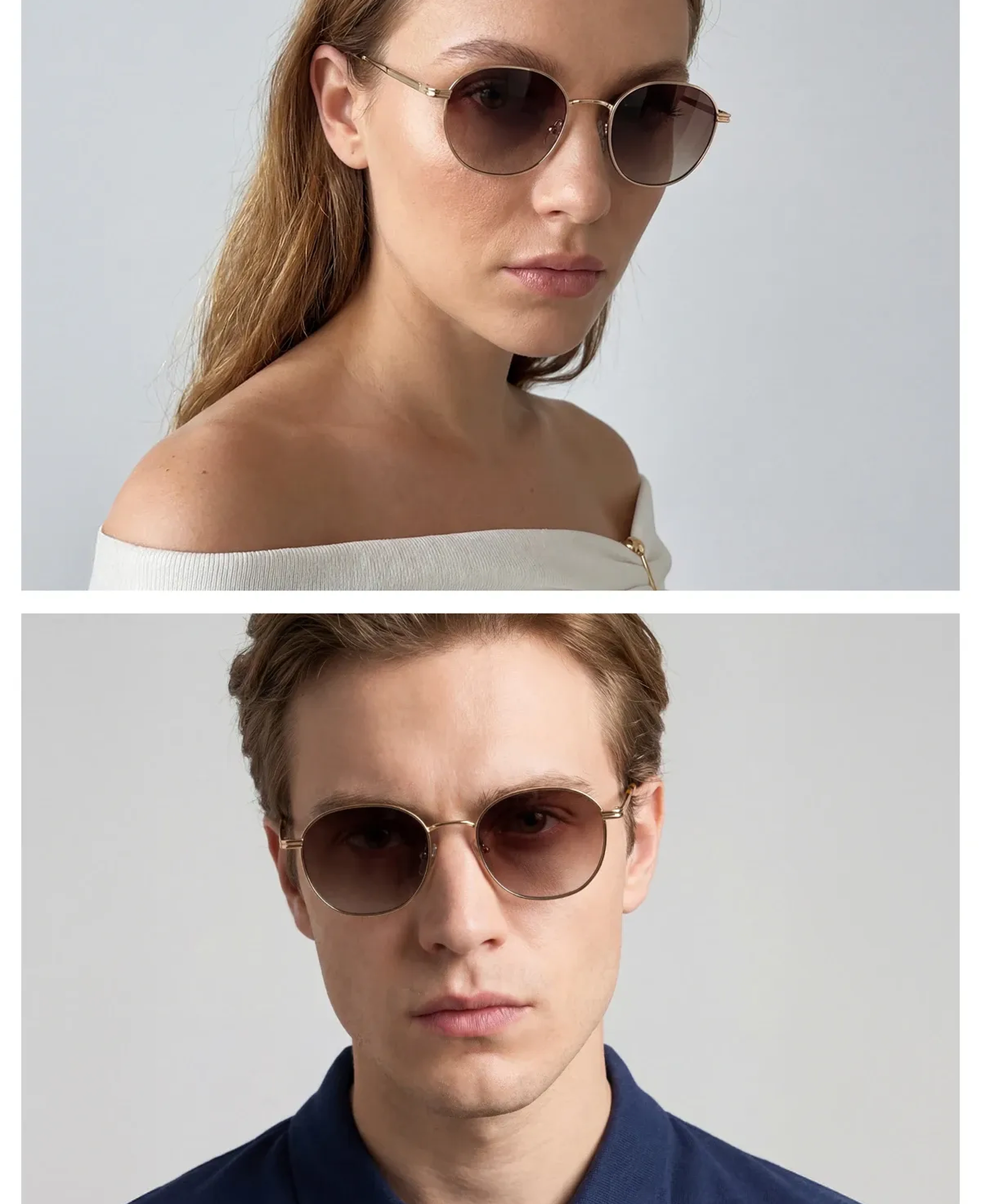 EOH4003 C1 Sarı Metal Unisex Güneş Gözlüğü