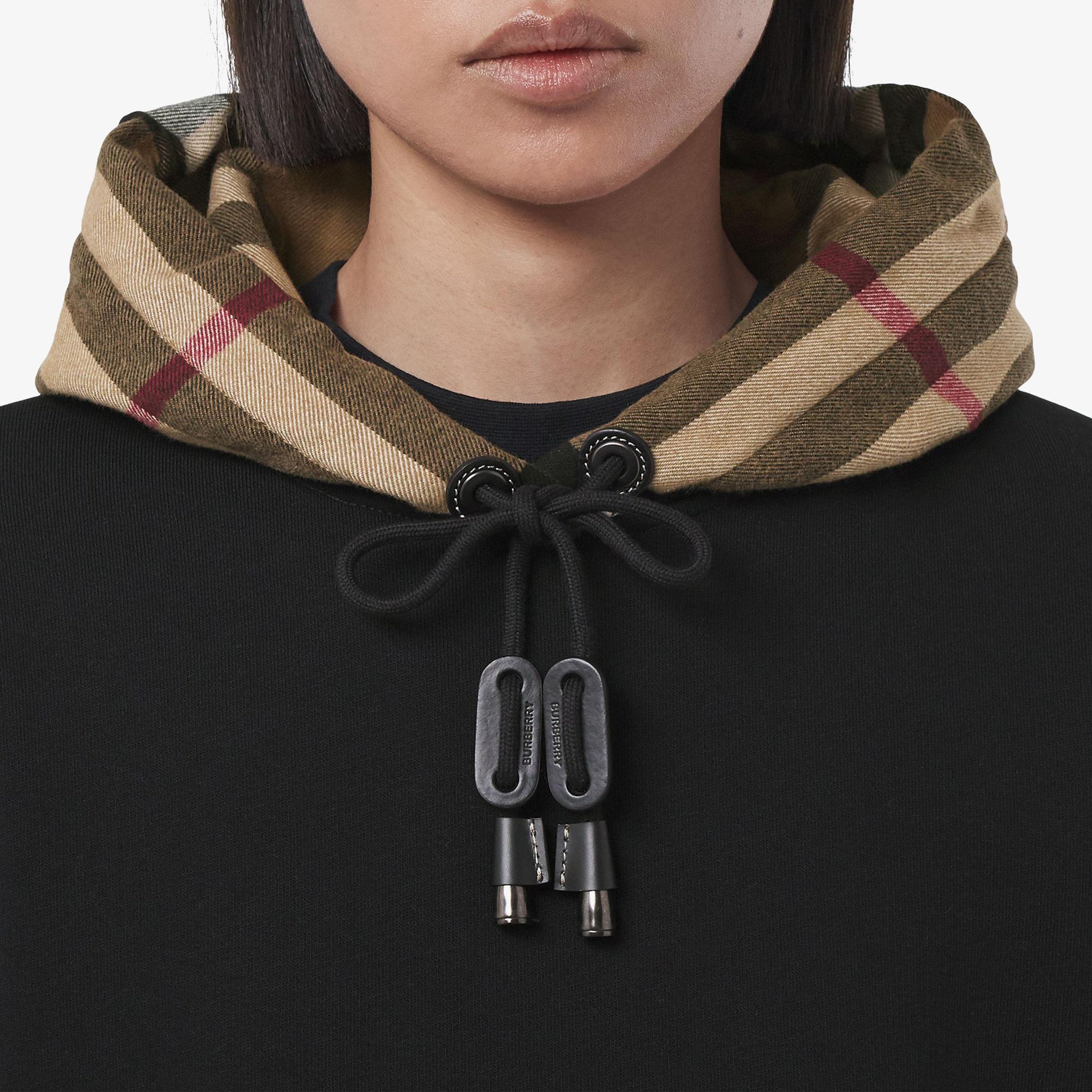 Burberry Poulter Hood Cotton Kadın Siyah Hoodie