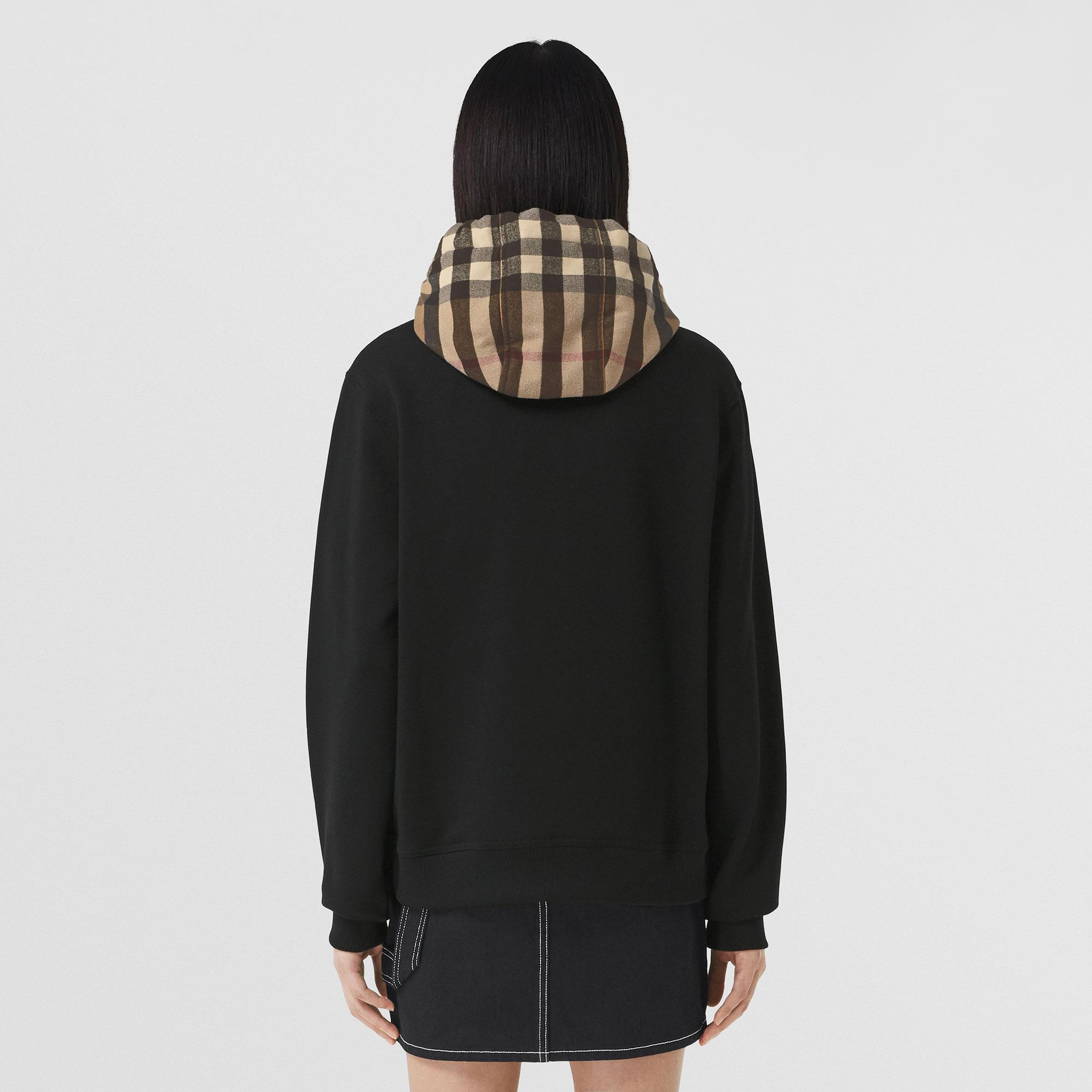 Burberry Poulter Hood Cotton Kadın Siyah Hoodie